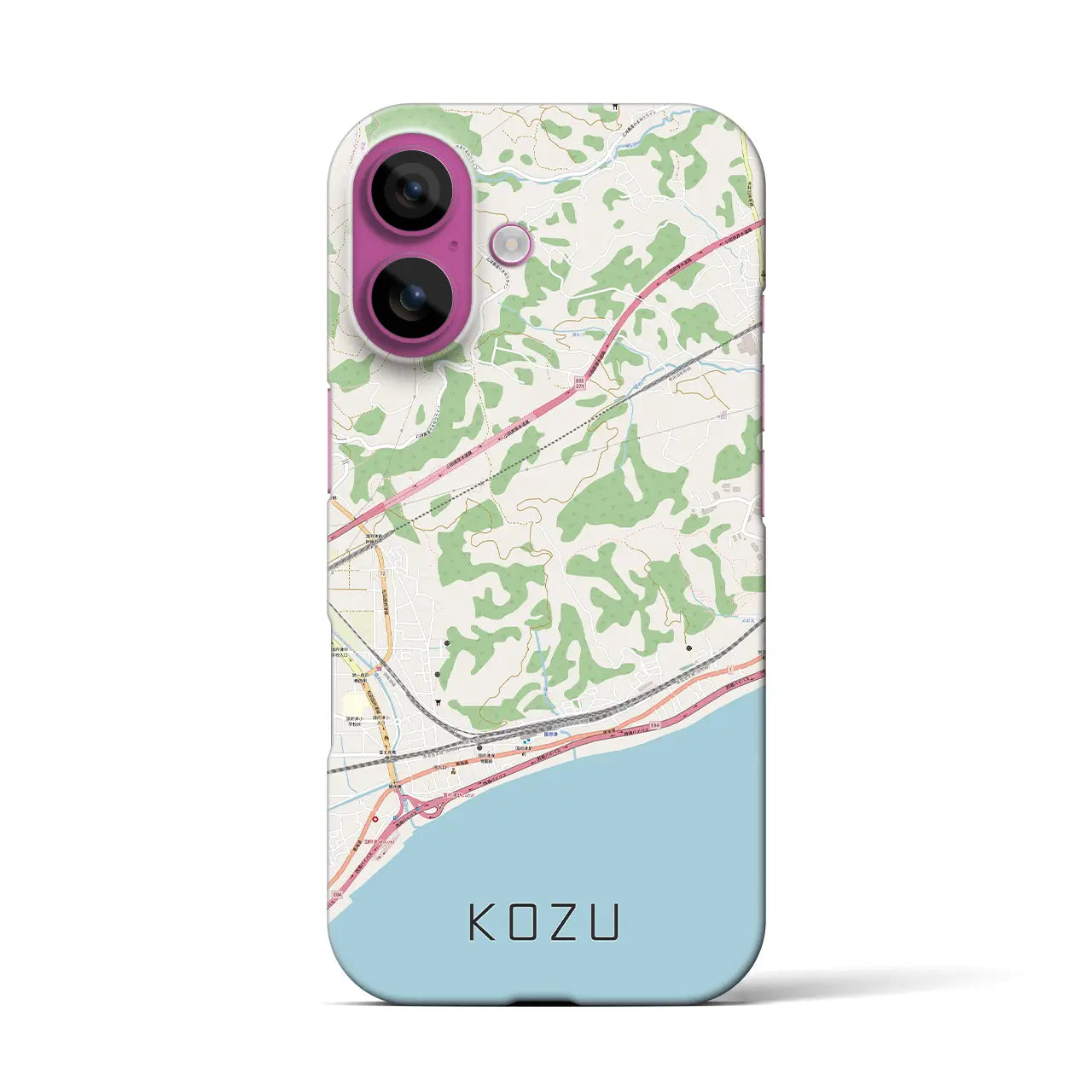 【国府津(神奈川県)】地図柄iPhoneケース(バックカバータイプ)