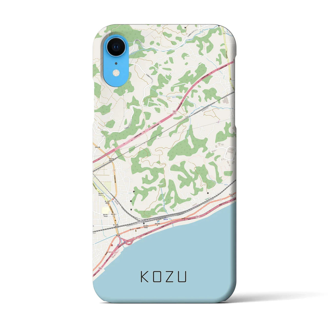 【国府津(神奈川県)】地図柄iPhoneケース(バックカバータイプ)