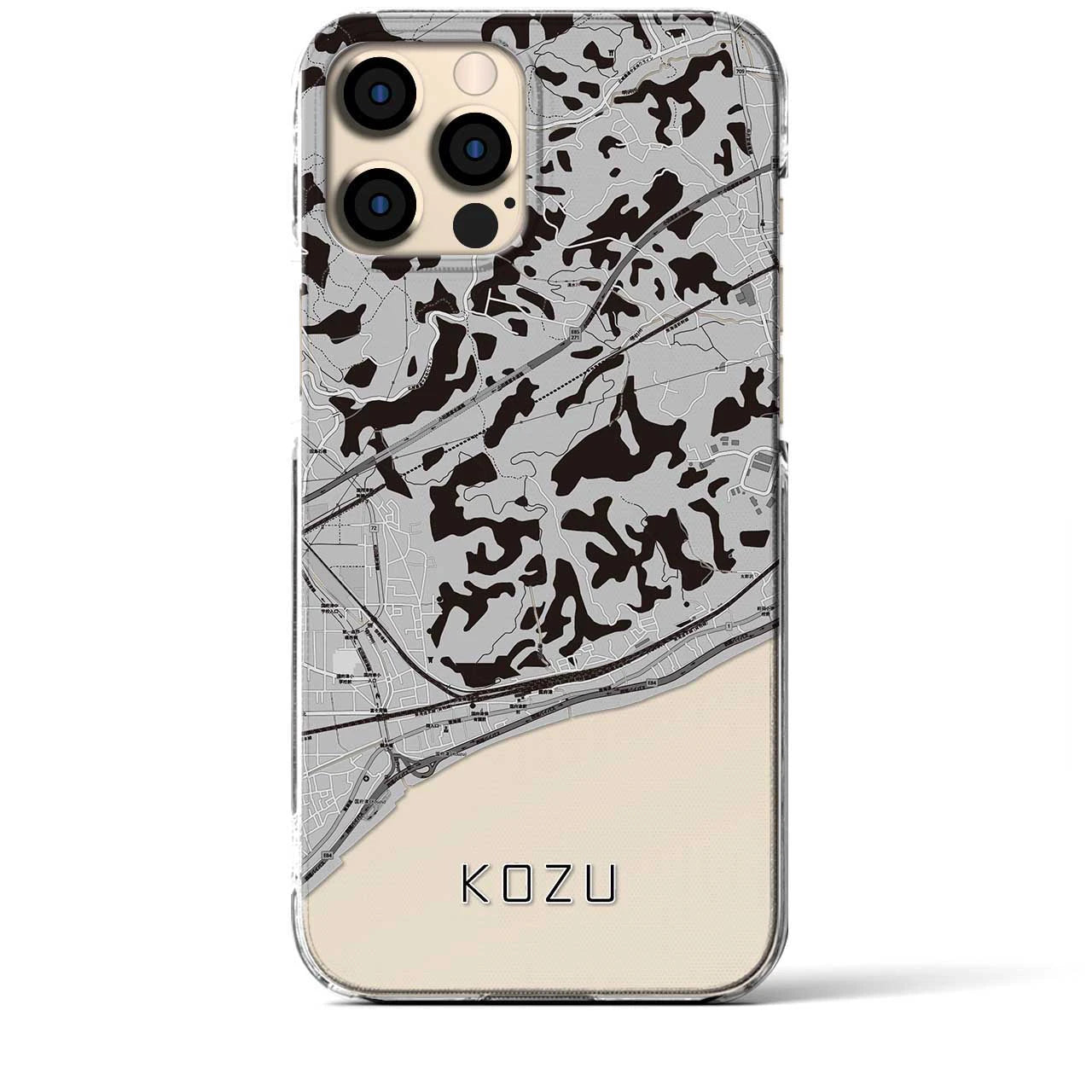 【国府津(神奈川県)】地図柄iPhoneケース(クリアタイプ)