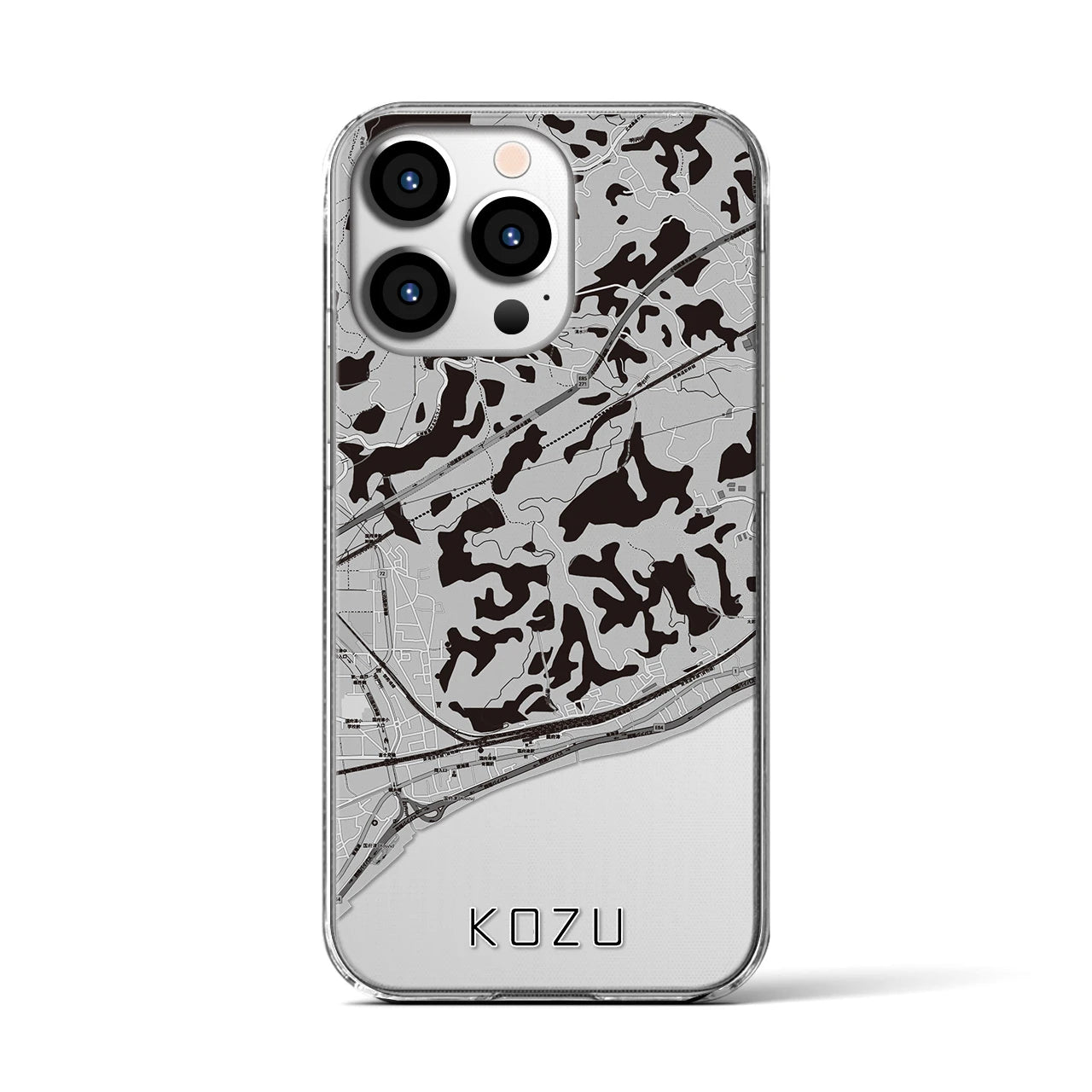 【国府津(神奈川県)】地図柄iPhoneケース(クリアタイプ)