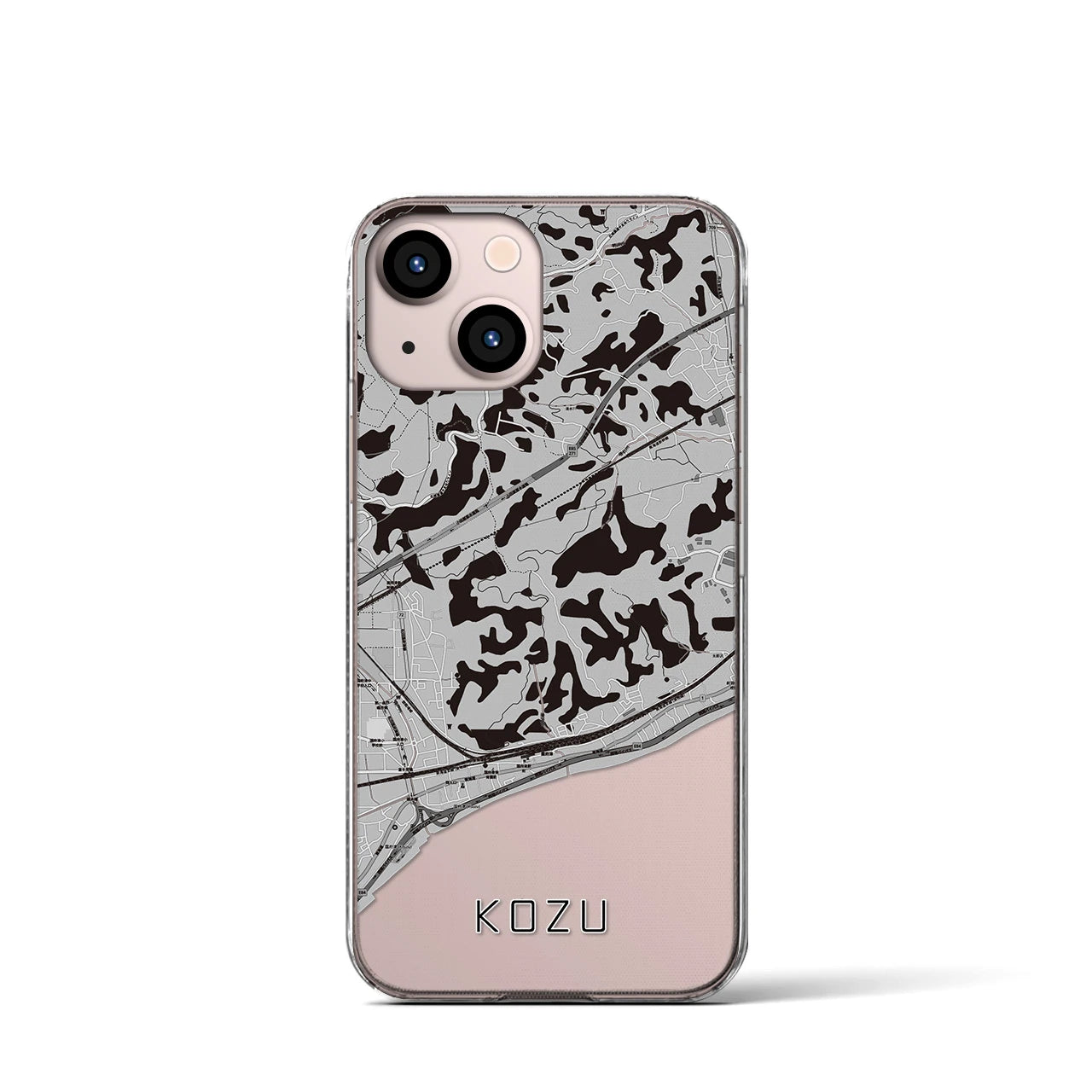 【国府津(神奈川県)】地図柄iPhoneケース(クリアタイプ)