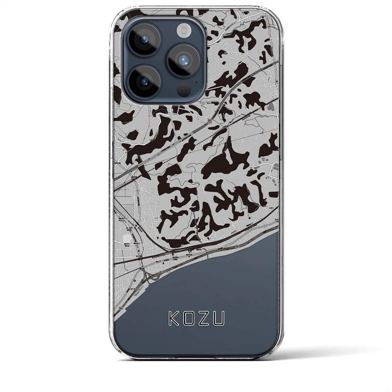 【国府津(神奈川県)】地図柄iPhoneケース(クリアタイプ)