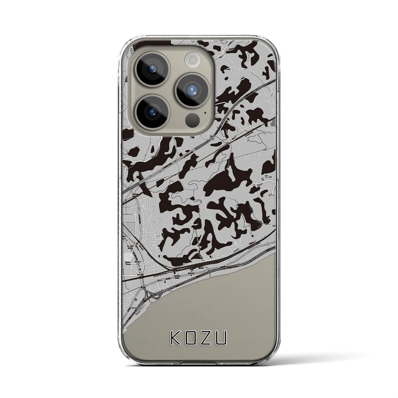 【国府津(神奈川県)】地図柄iPhoneケース(クリアタイプ)