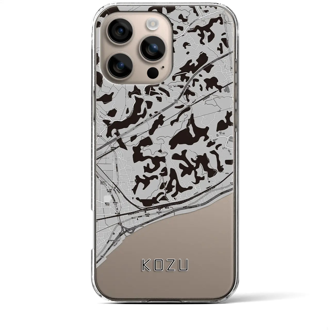 【国府津(神奈川県)】地図柄iPhoneケース(クリアタイプ)