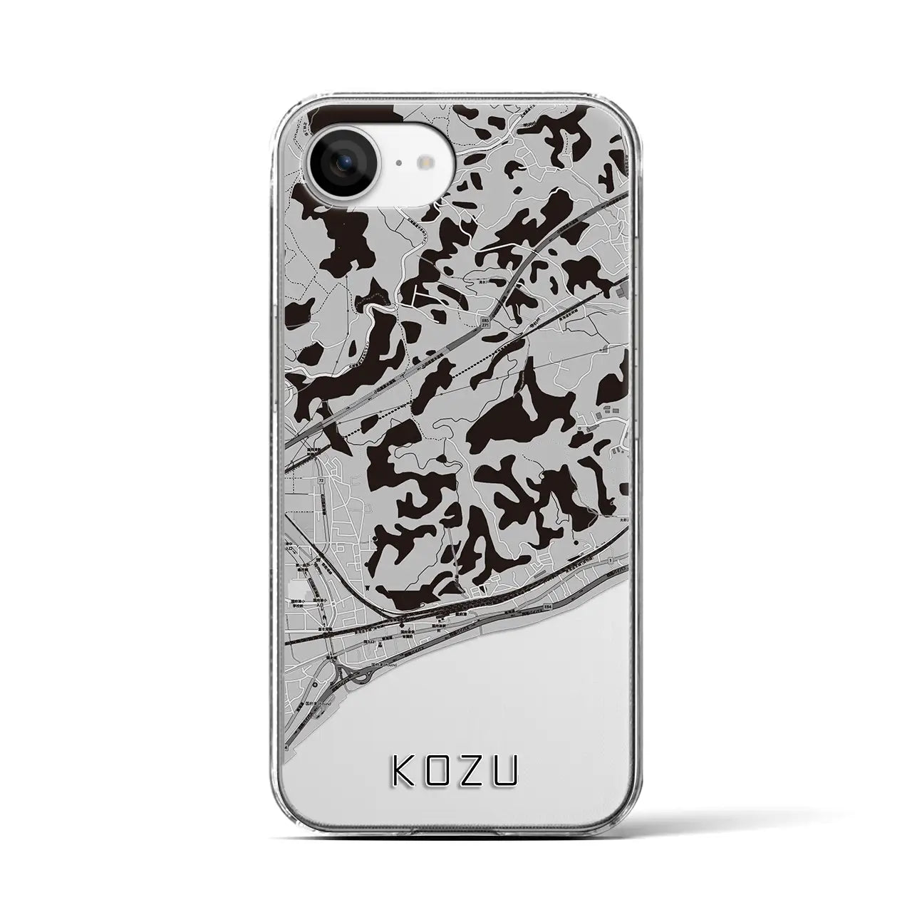 【国府津(神奈川県)】地図柄iPhoneケース(クリアタイプ)