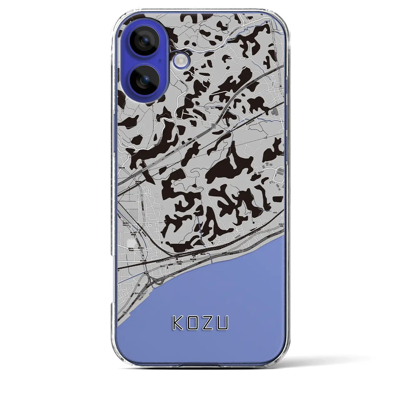 【国府津(神奈川県)】地図柄iPhoneケース(クリアタイプ)