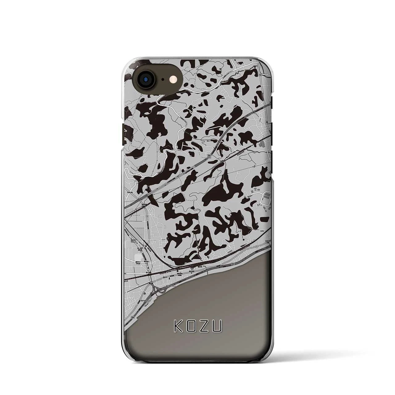 【国府津(神奈川県)】地図柄iPhoneケース(クリアタイプ)