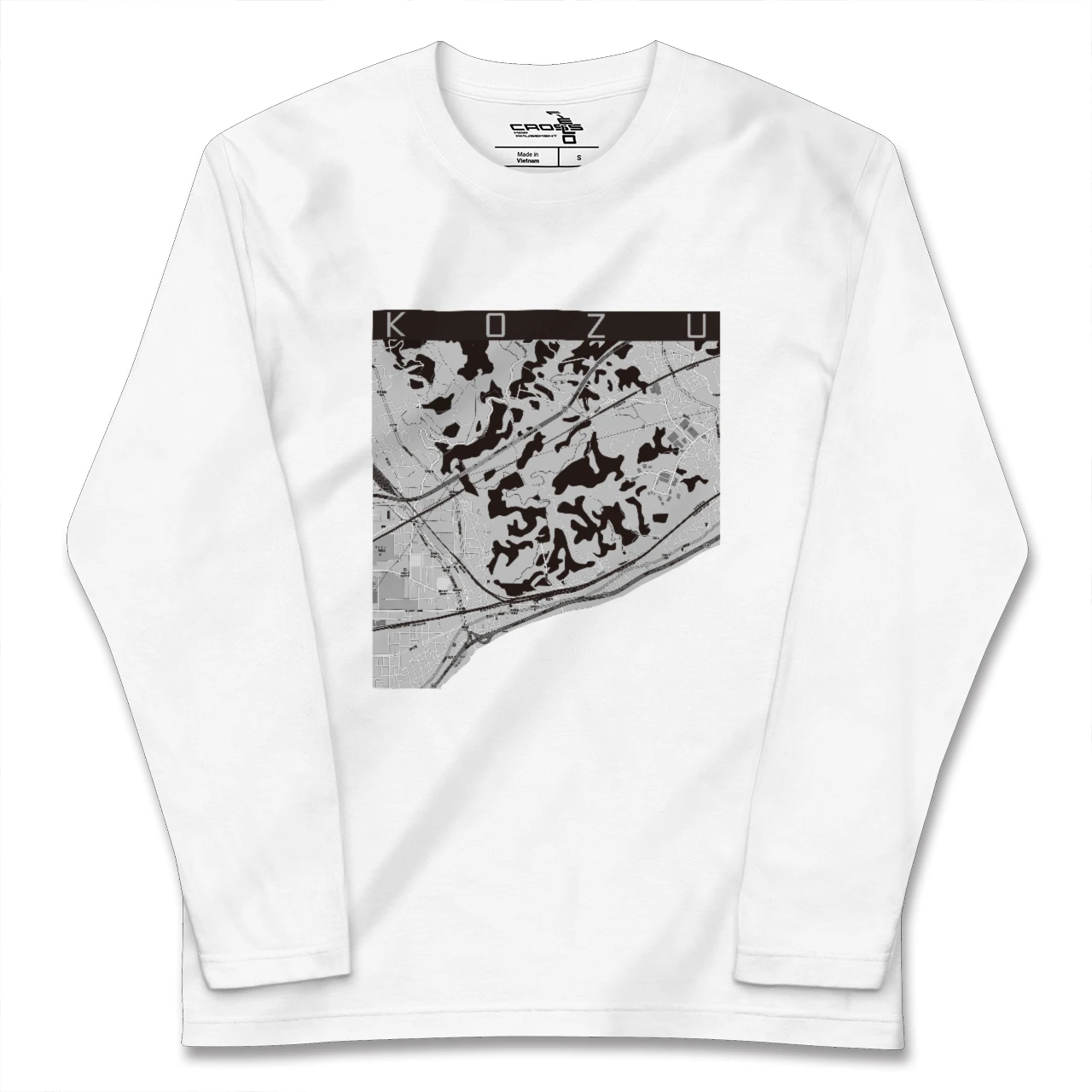 【国府津(神奈川県)】地図柄ロングスリーブTシャツ