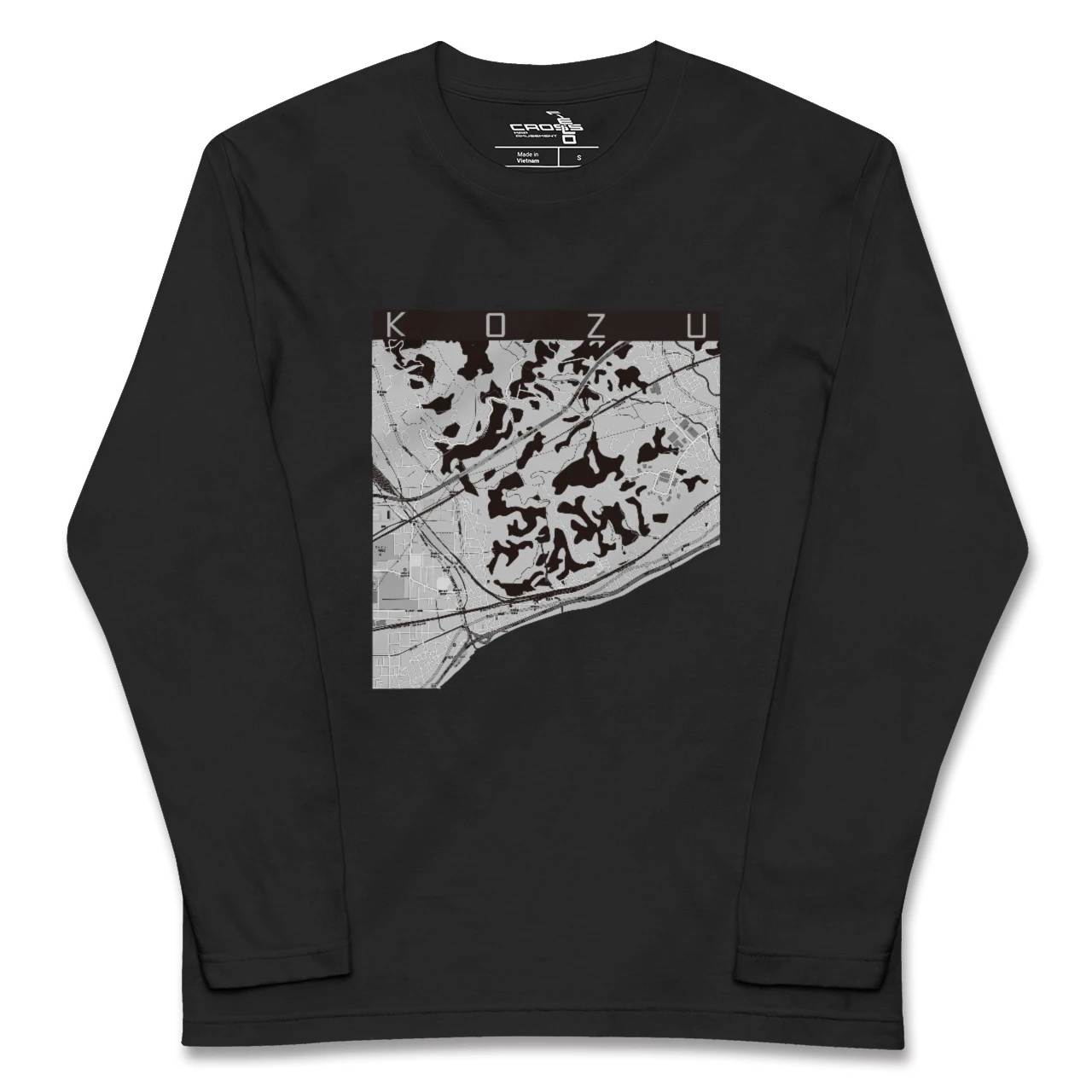 【国府津(神奈川県)】地図柄ロングスリーブTシャツ