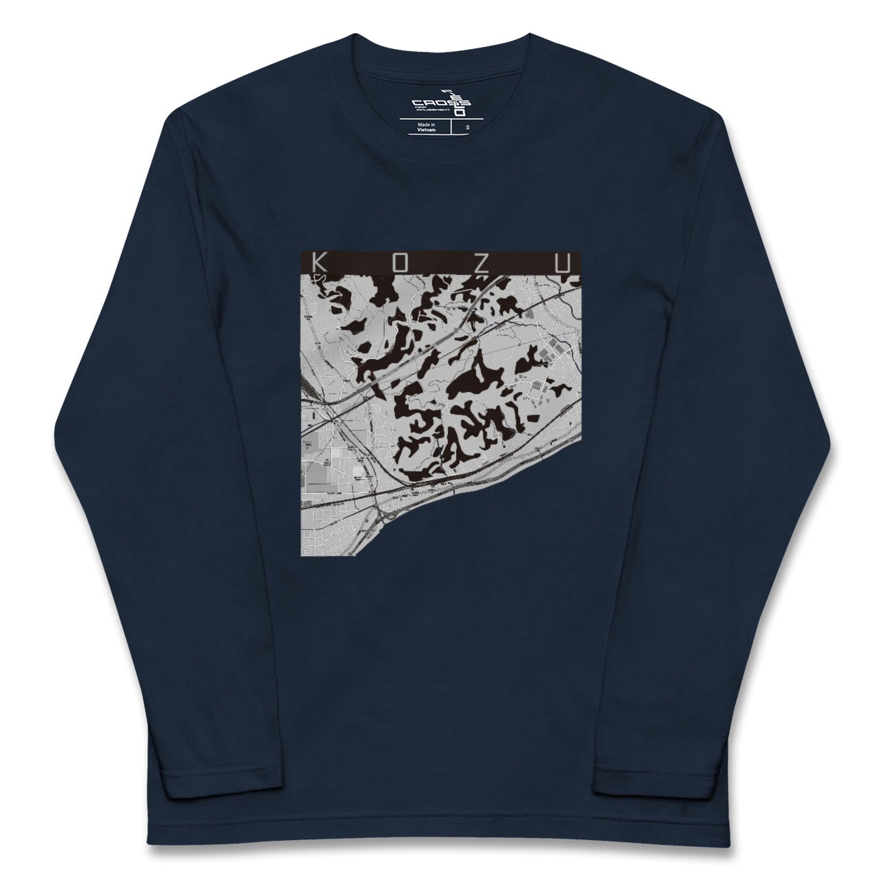 【国府津(神奈川県)】地図柄ロングスリーブTシャツ