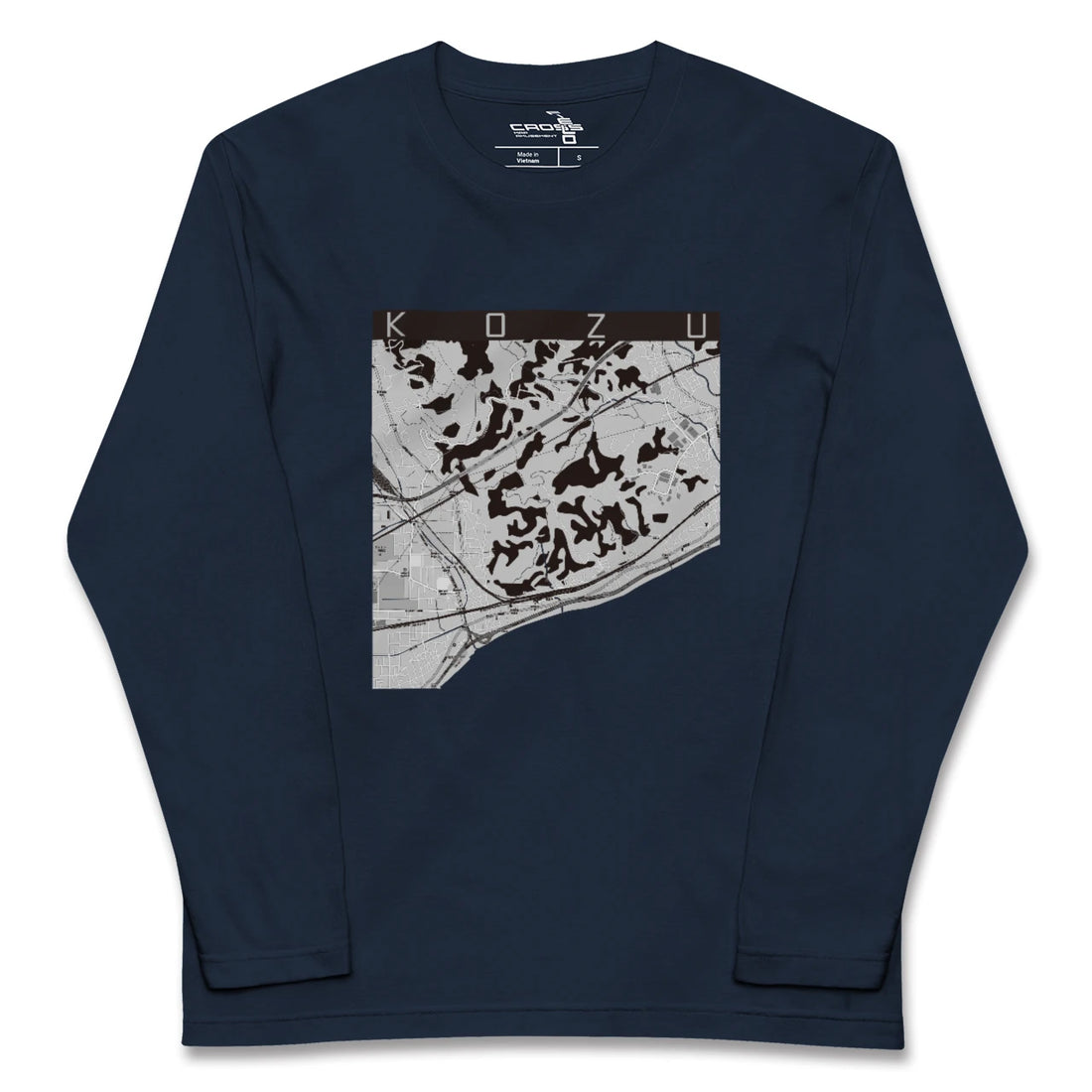 【国府津(神奈川県)】地図柄ロングスリーブTシャツ