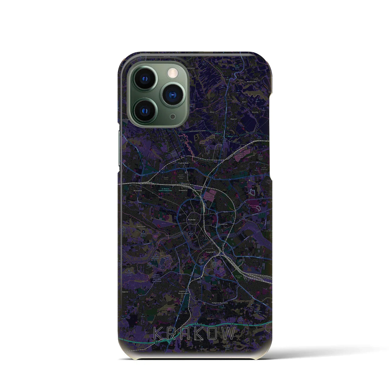 【クラクフ(ポーランド)】地図柄iPhoneケース(バックカバータイプ)