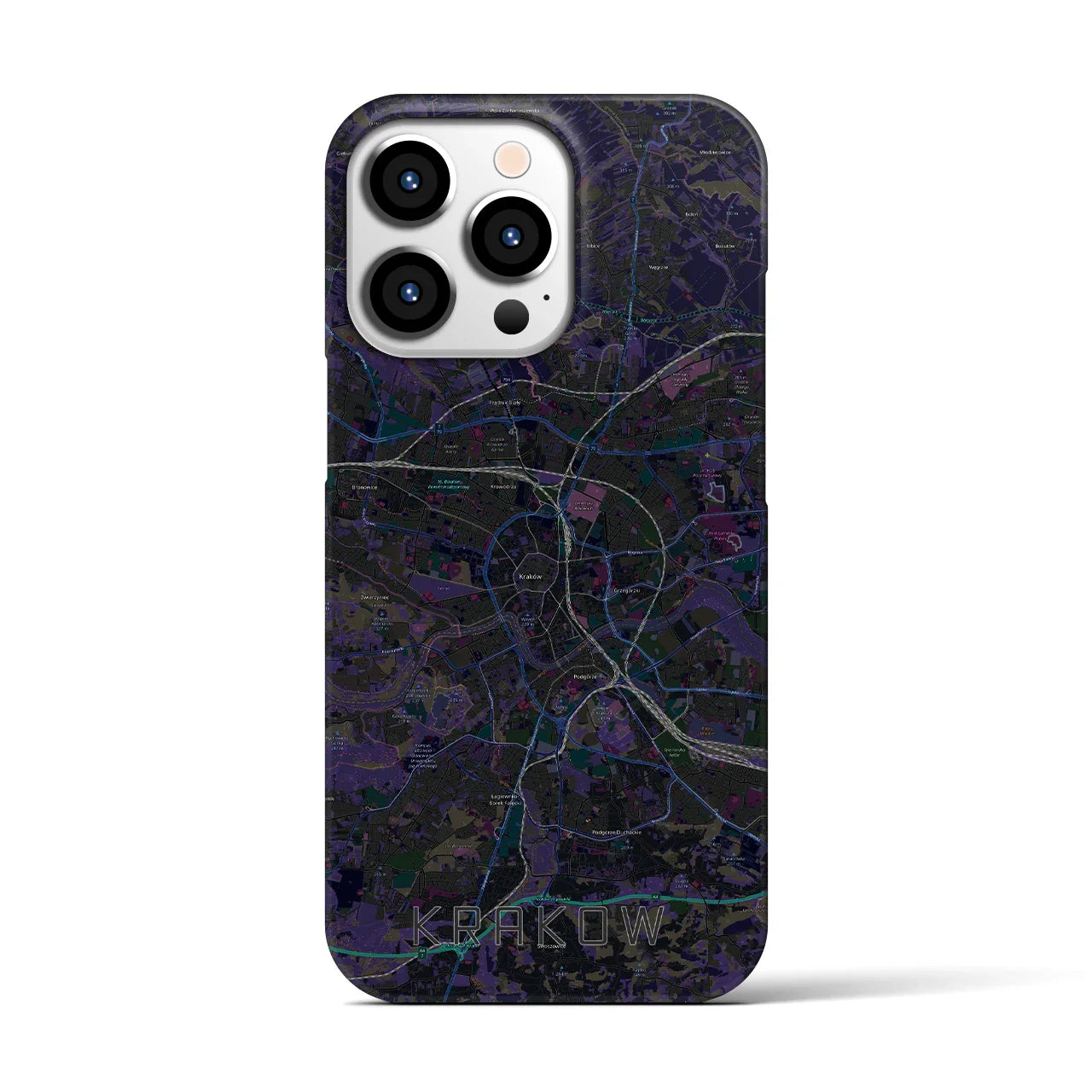 【クラクフ(ポーランド)】地図柄iPhoneケース(バックカバータイプ)