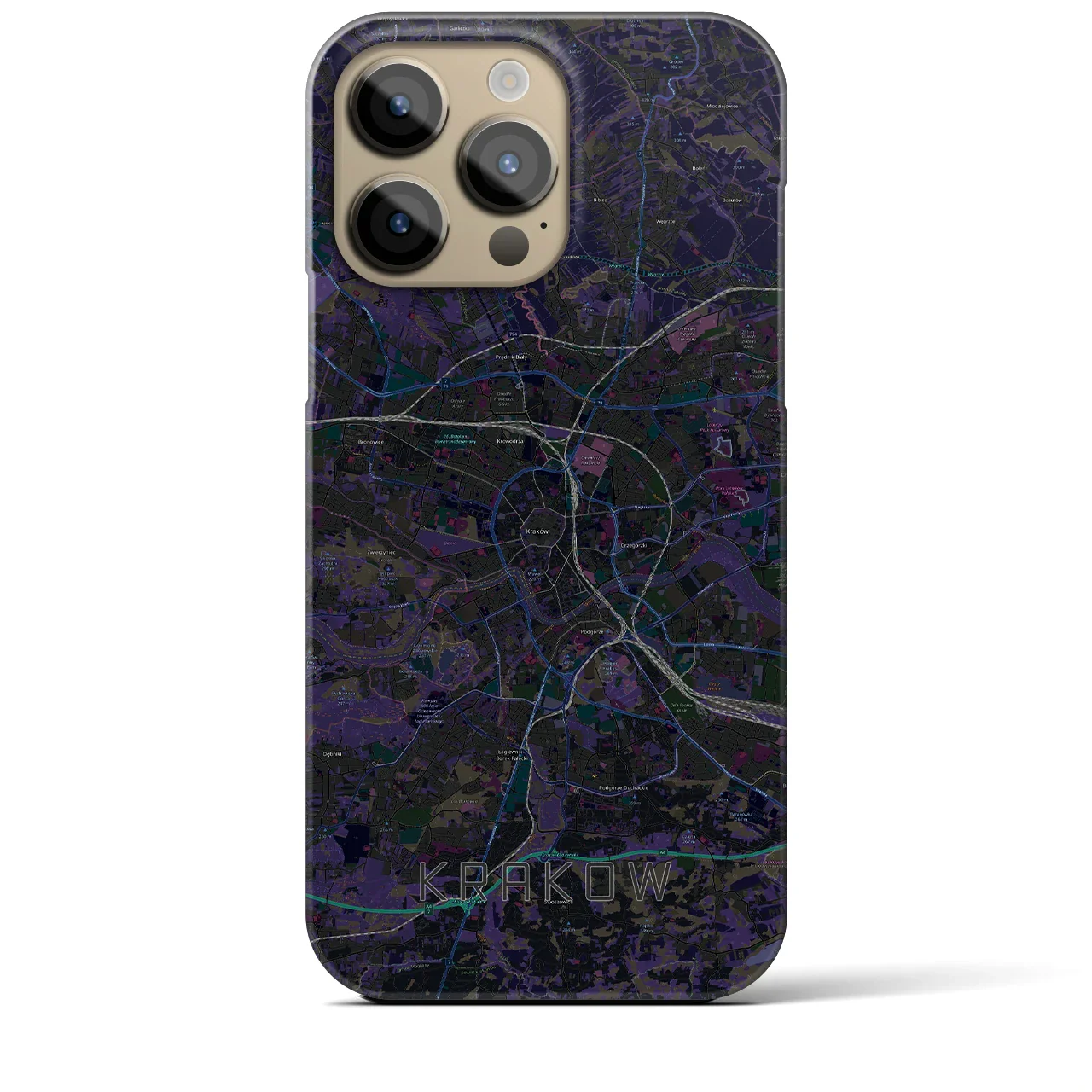 【クラクフ(ポーランド)】地図柄iPhoneケース(バックカバータイプ)