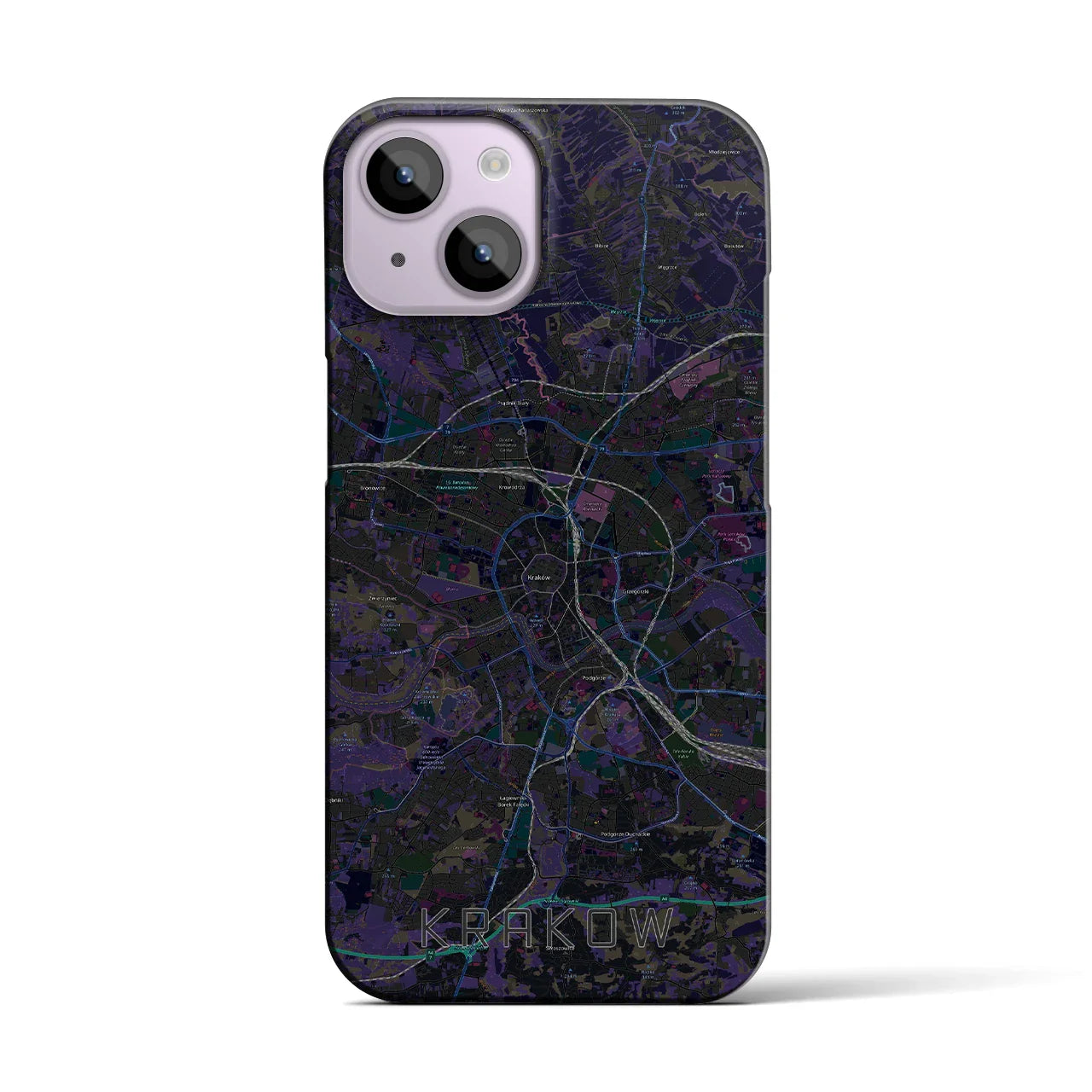 【クラクフ(ポーランド)】地図柄iPhoneケース(バックカバータイプ)