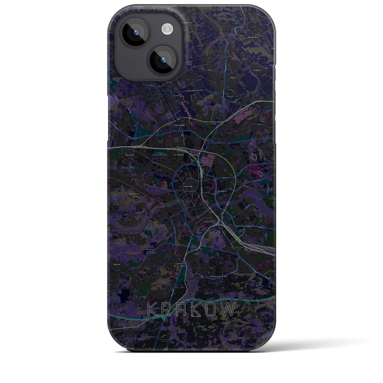 【クラクフ(ポーランド)】地図柄iPhoneケース(バックカバータイプ)