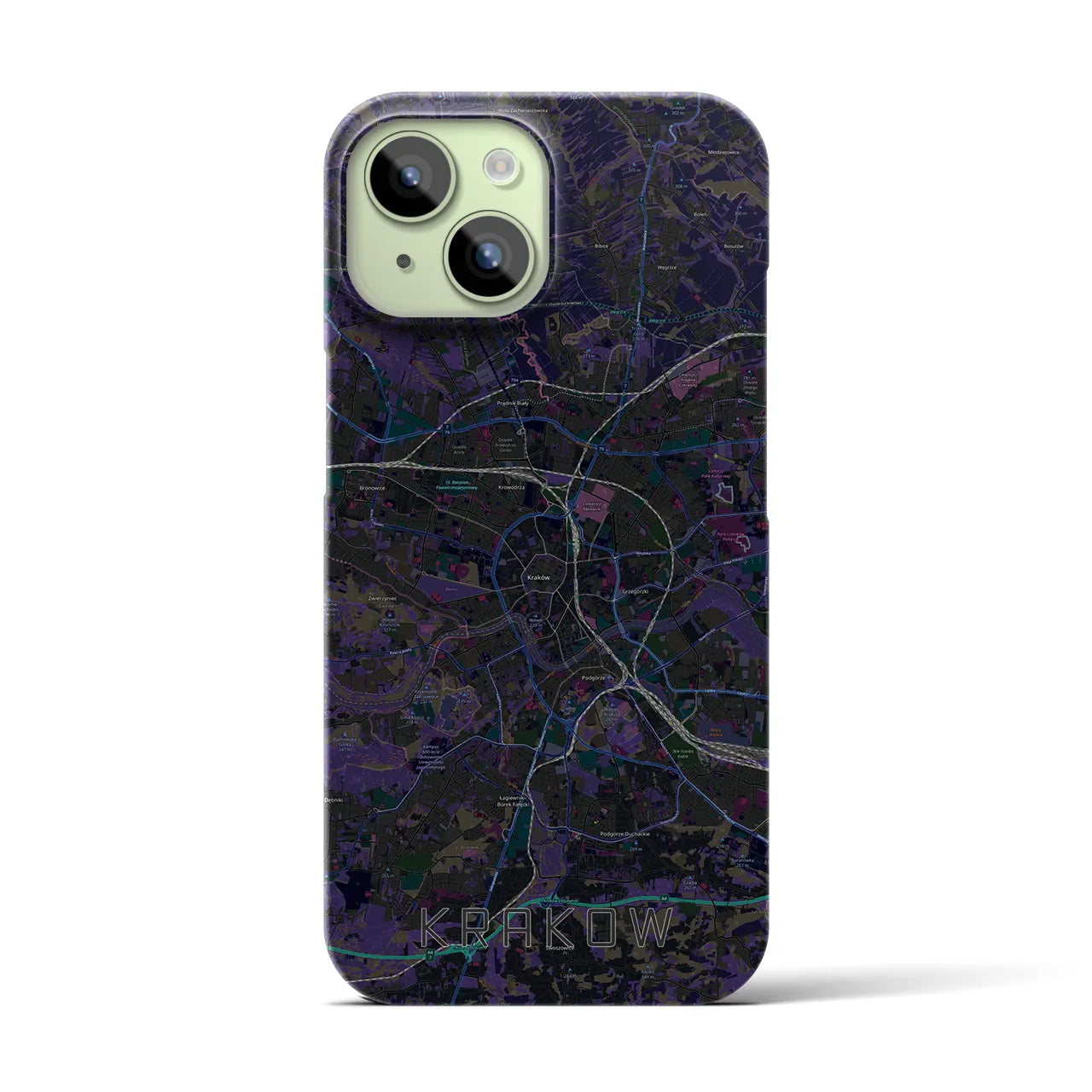 【クラクフ(ポーランド)】地図柄iPhoneケース(バックカバータイプ)