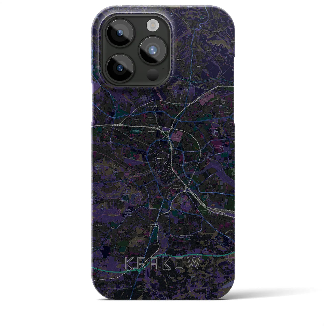 【クラクフ(ポーランド)】地図柄iPhoneケース(バックカバータイプ)