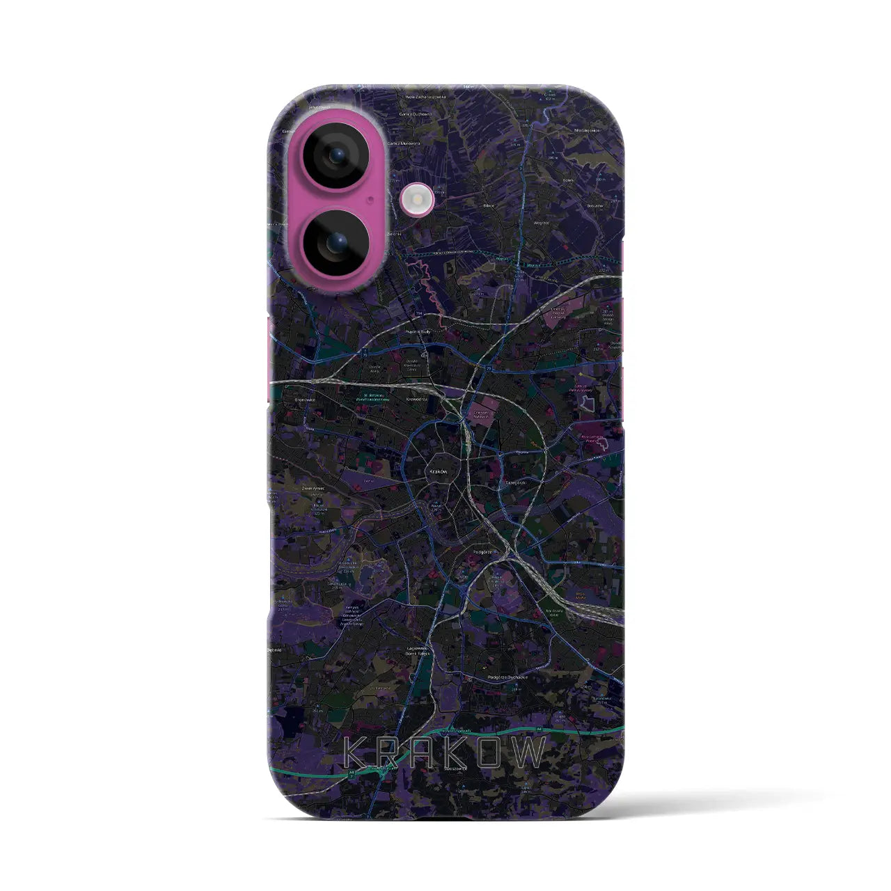 【クラクフ(ポーランド)】地図柄iPhoneケース(バックカバータイプ)