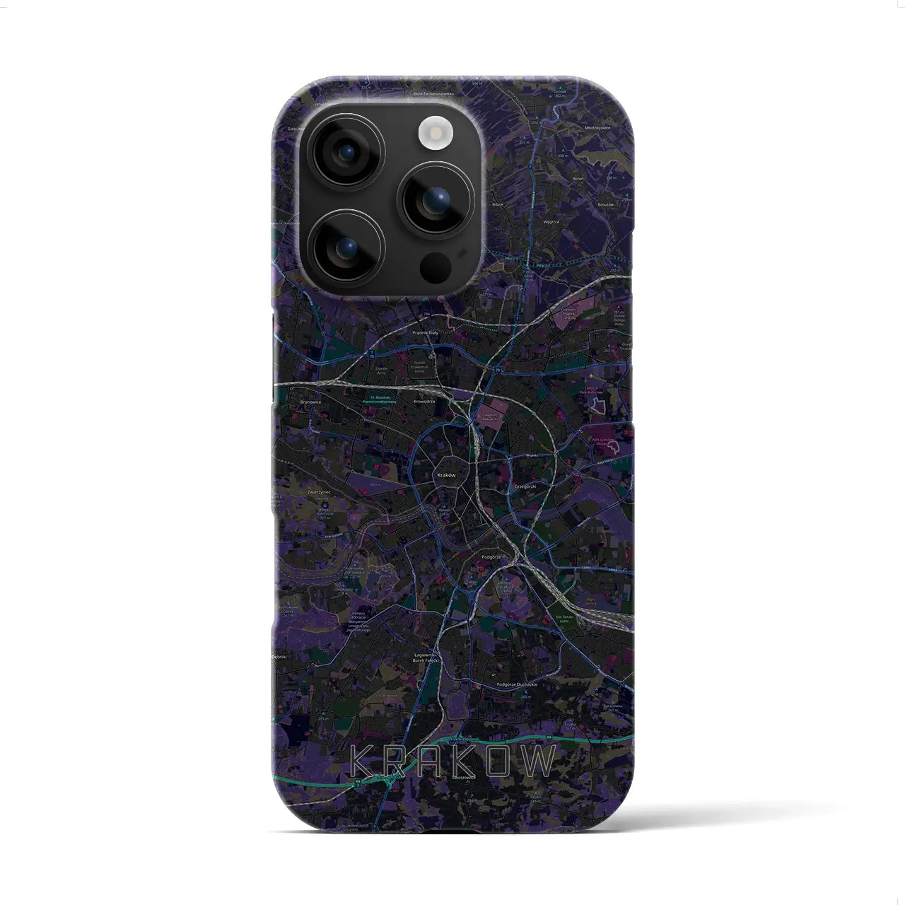 【クラクフ(ポーランド)】地図柄iPhoneケース(バックカバータイプ)