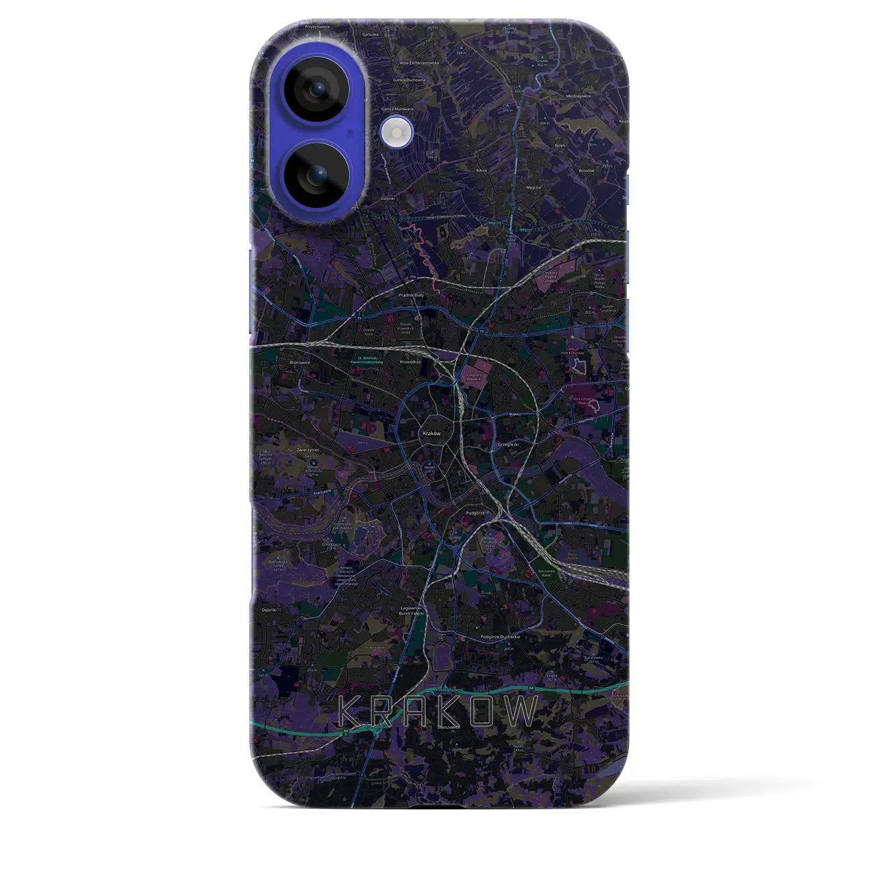 【クラクフ(ポーランド)】地図柄iPhoneケース(バックカバータイプ)