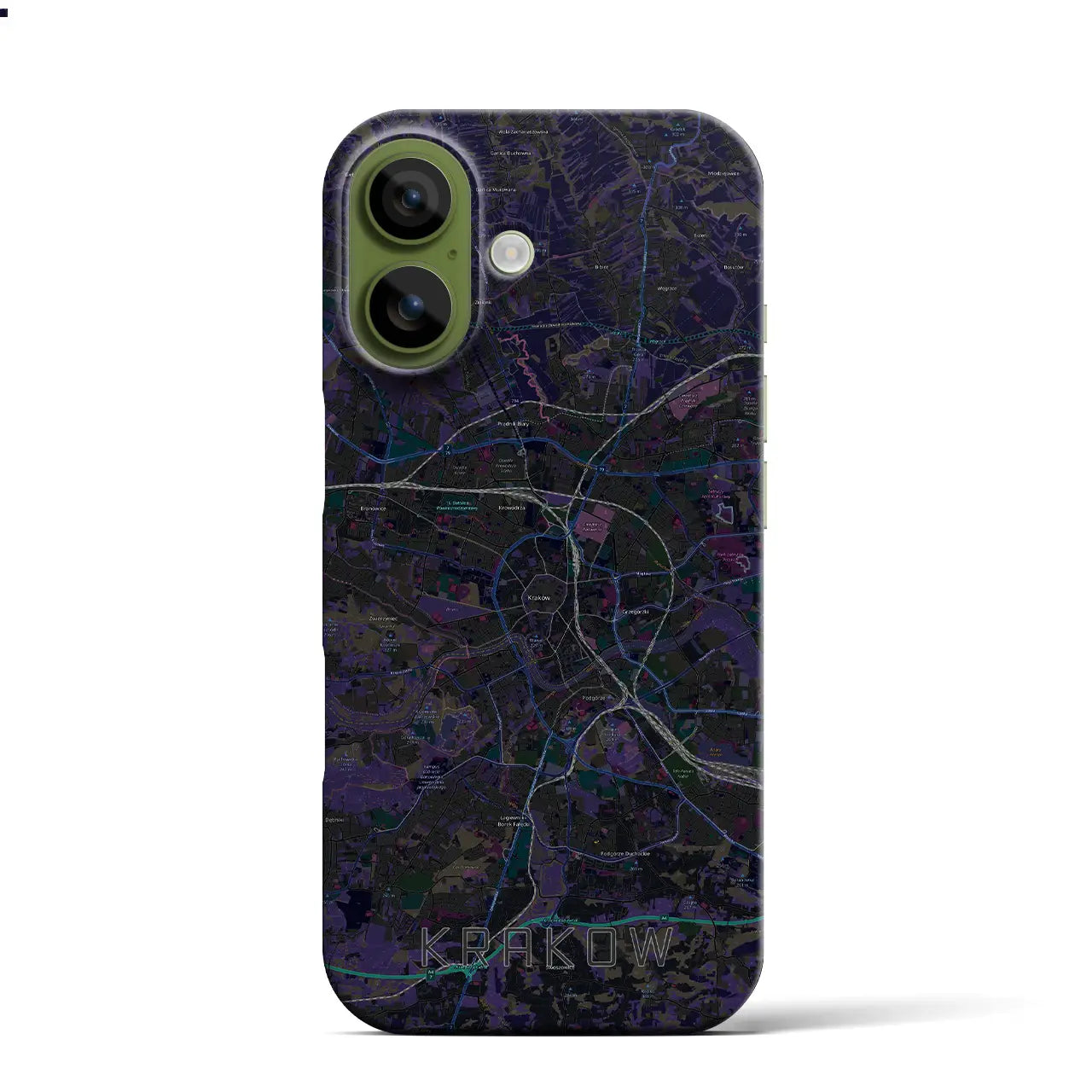 【クラクフ(ポーランド)】地図柄iPhoneケース(バックカバータイプ)