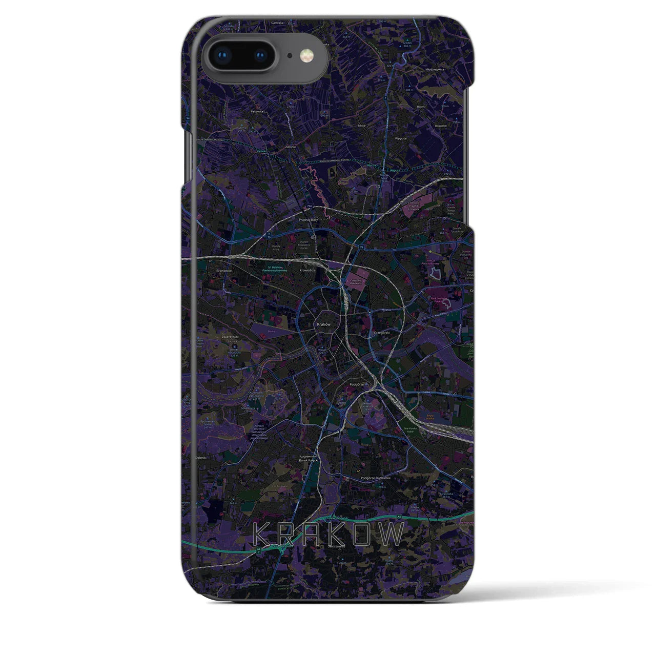 【クラクフ(ポーランド)】地図柄iPhoneケース(バックカバータイプ)