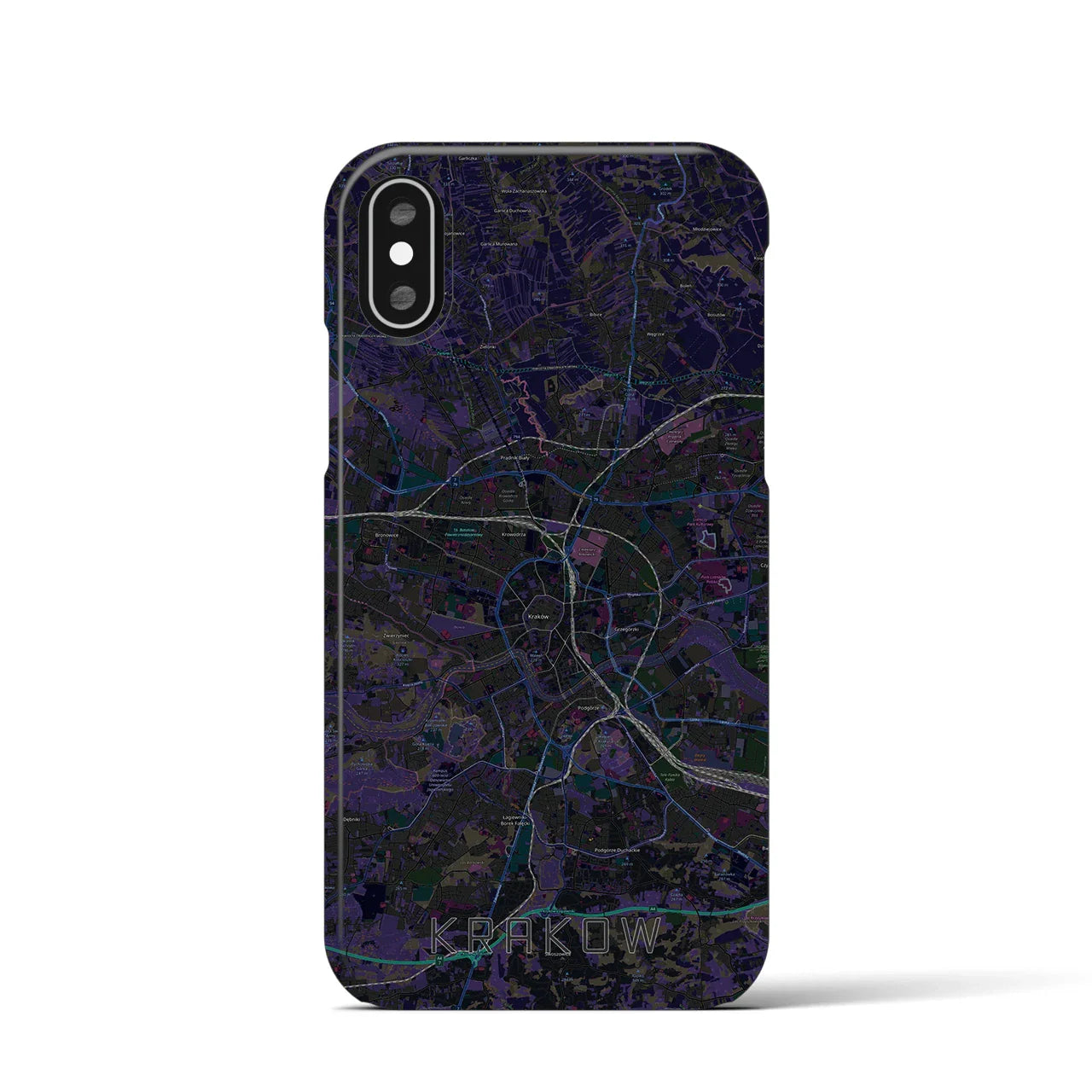 【クラクフ(ポーランド)】地図柄iPhoneケース(バックカバータイプ)