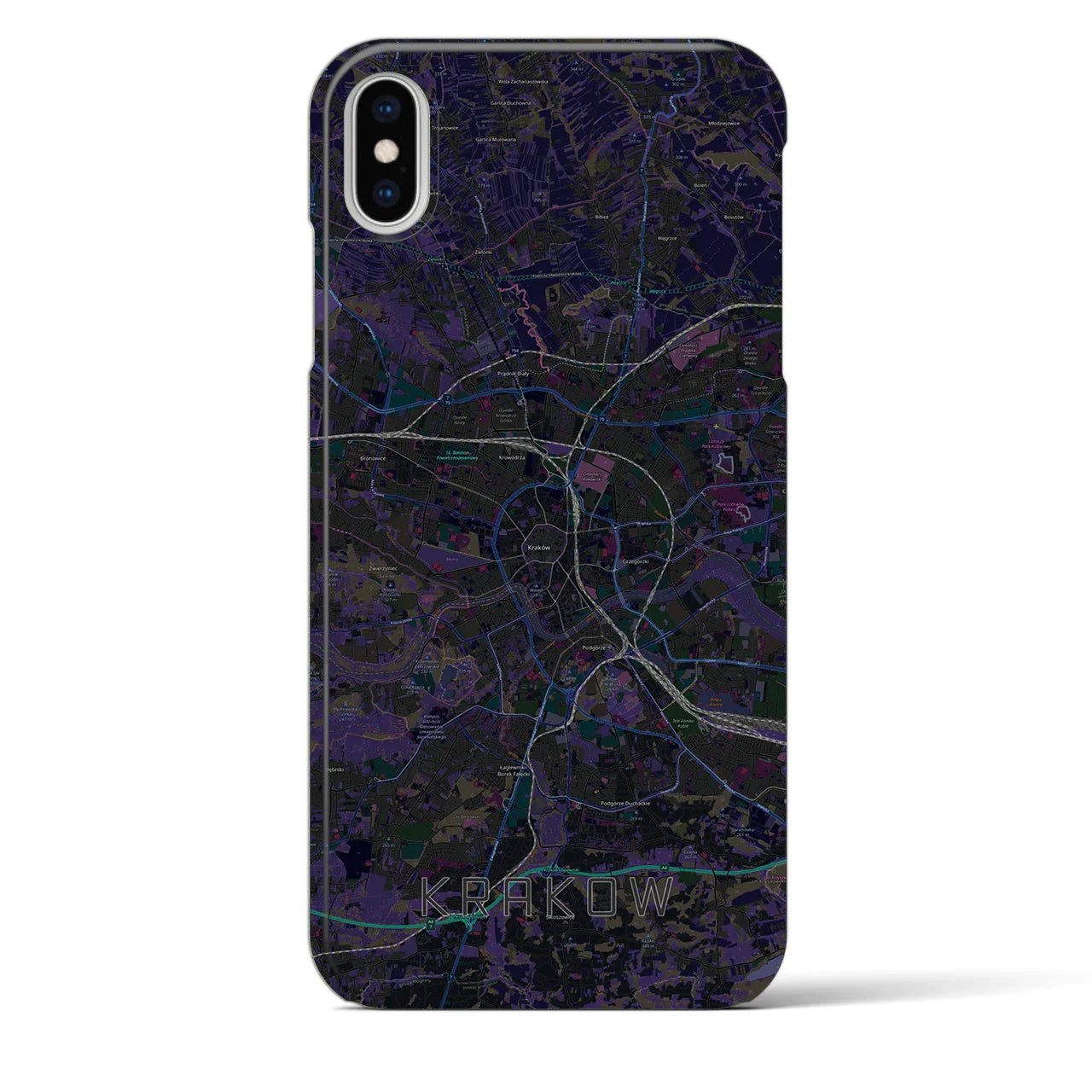 【クラクフ(ポーランド)】地図柄iPhoneケース(バックカバータイプ)