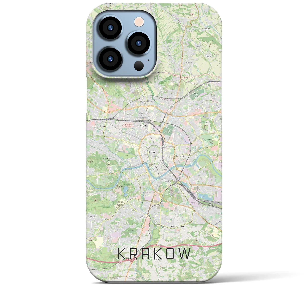【クラクフ(ポーランド)】地図柄iPhoneケース(バックカバータイプ)