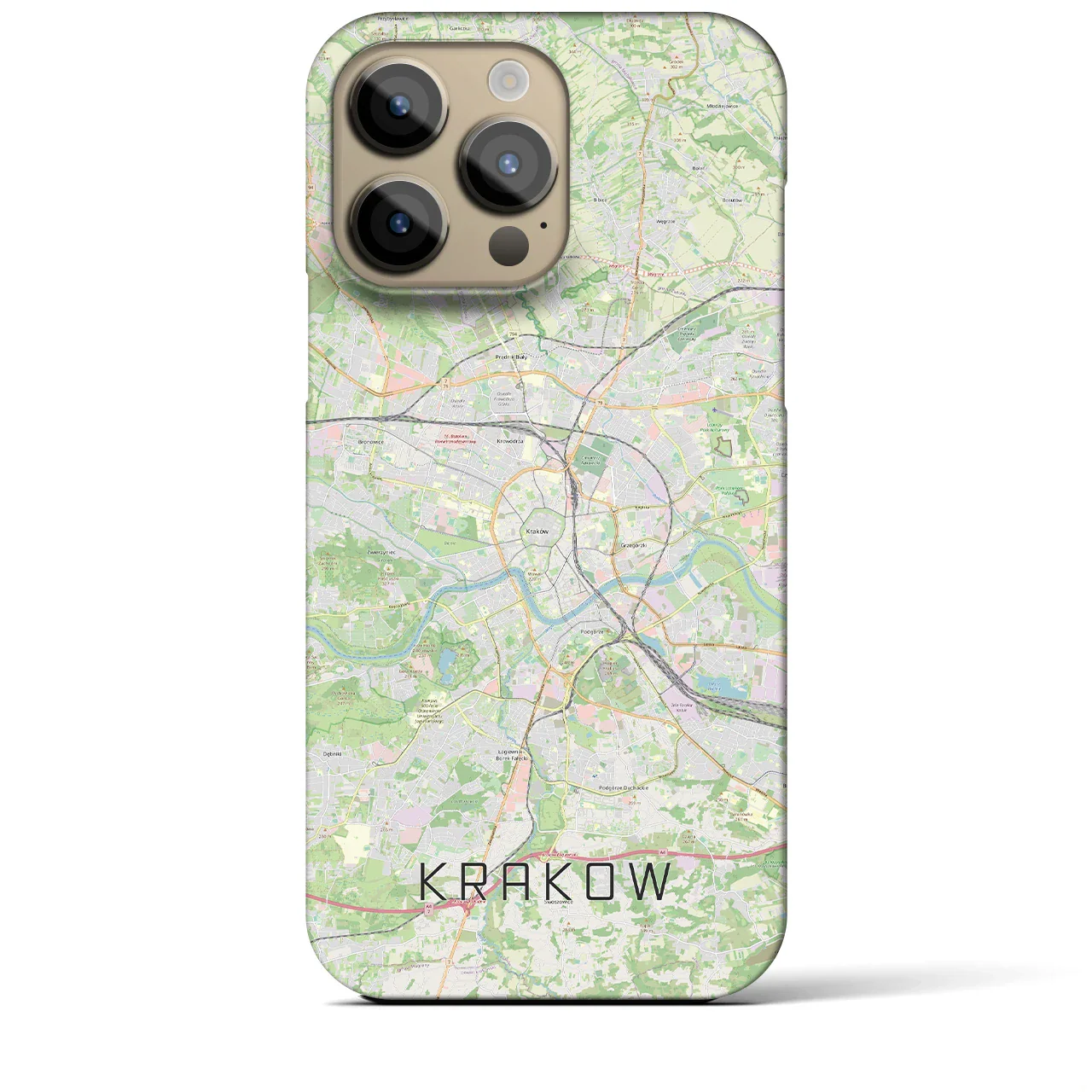 【クラクフ(ポーランド)】地図柄iPhoneケース(バックカバータイプ)