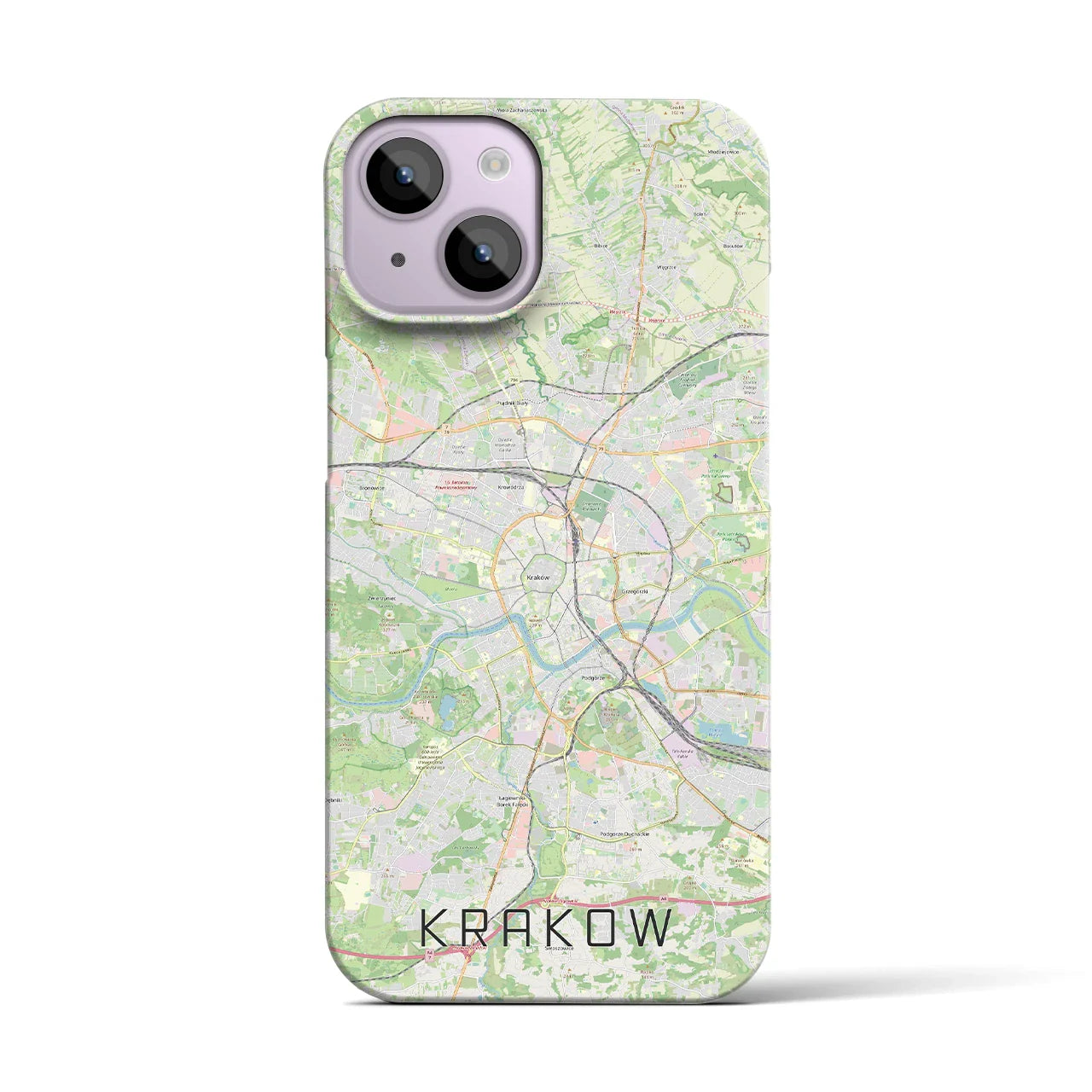 【クラクフ(ポーランド)】地図柄iPhoneケース(バックカバータイプ)