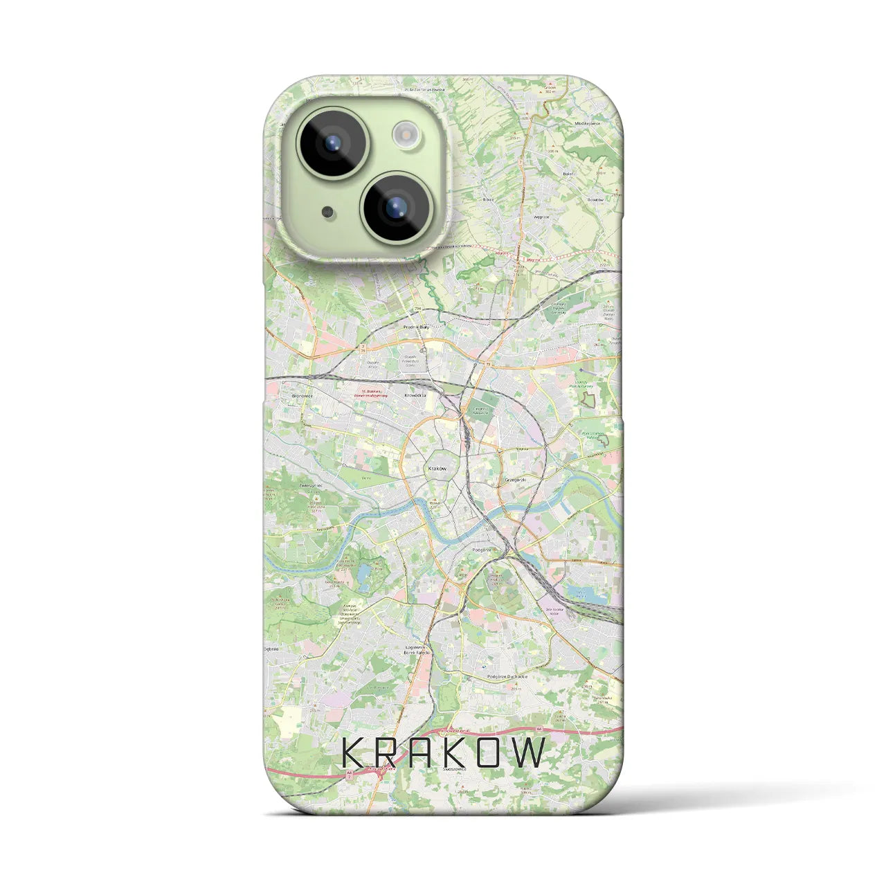 【クラクフ(ポーランド)】地図柄iPhoneケース(バックカバータイプ)