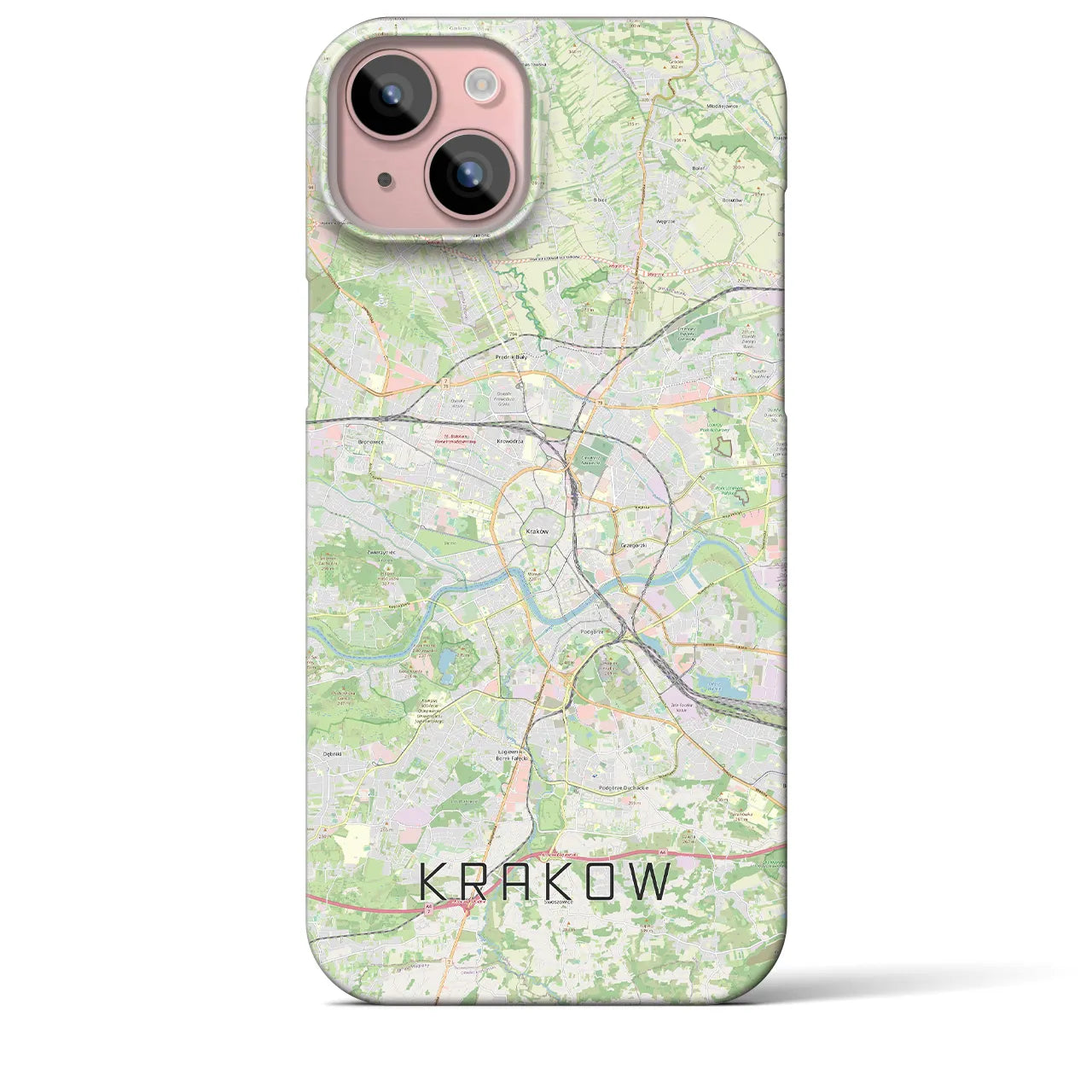 【クラクフ(ポーランド)】地図柄iPhoneケース(バックカバータイプ)
