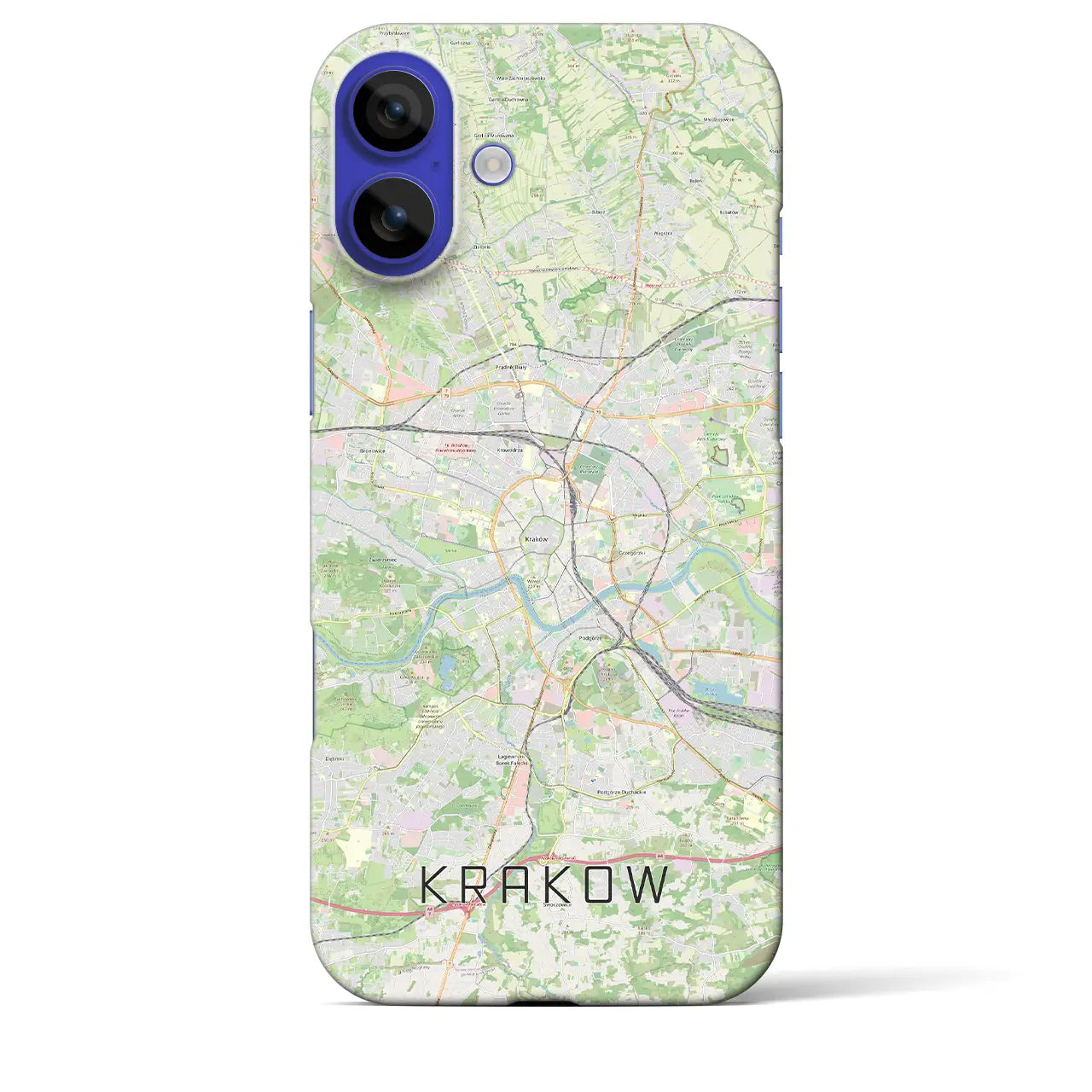 【クラクフ(ポーランド)】地図柄iPhoneケース(バックカバータイプ)ナチュラル・iPhone 16 Pro Max 用