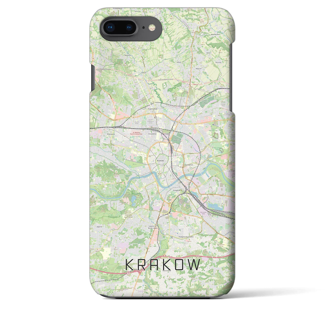【クラクフ(ポーランド)】地図柄iPhoneケース(バックカバータイプ)