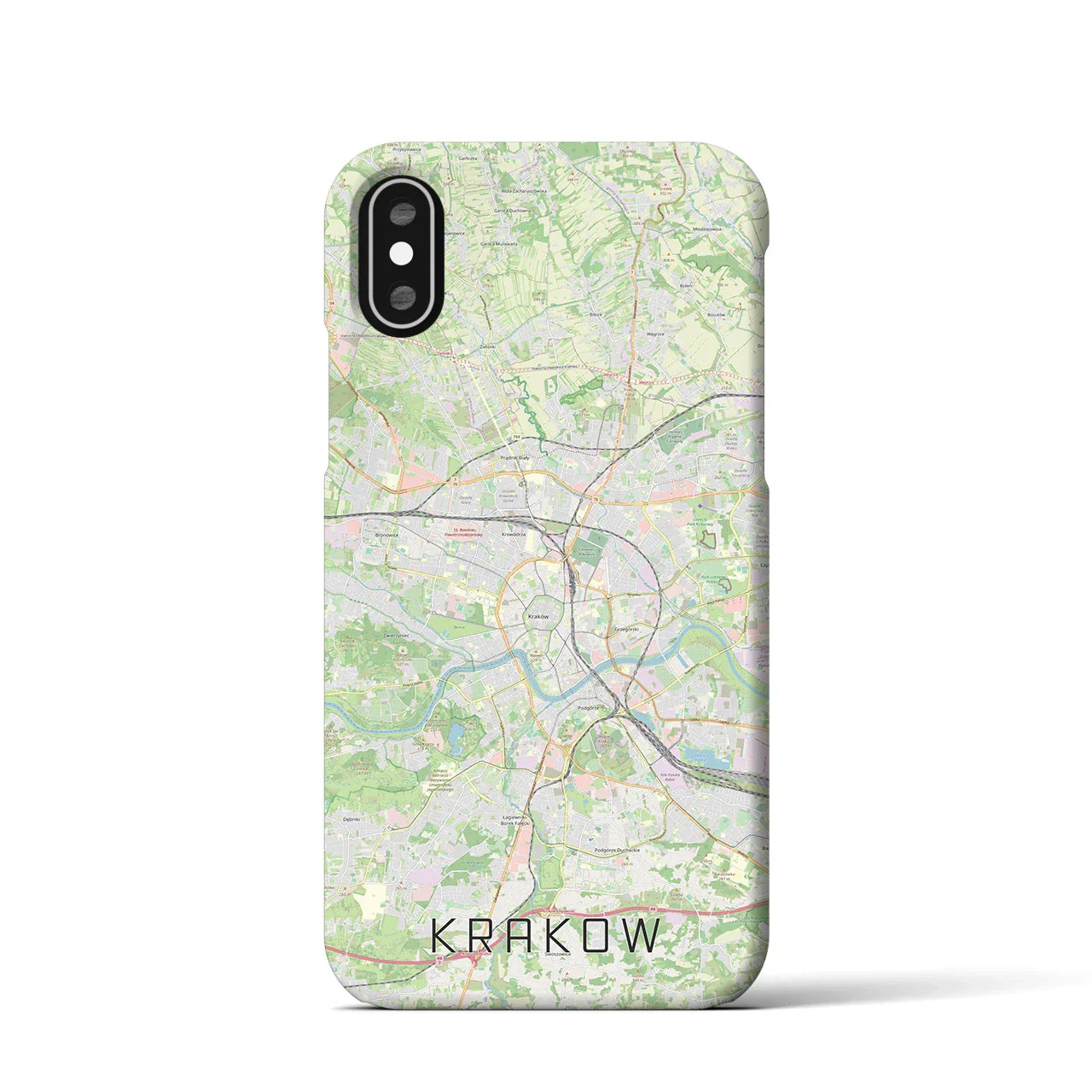 【クラクフ(ポーランド)】地図柄iPhoneケース(バックカバータイプ)