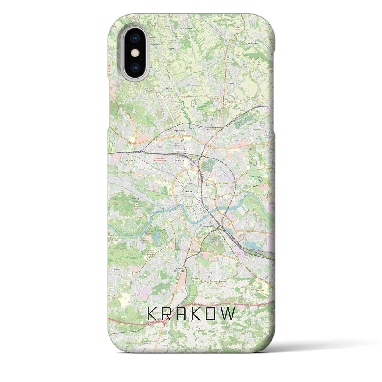【クラクフ(ポーランド)】地図柄iPhoneケース(バックカバータイプ)