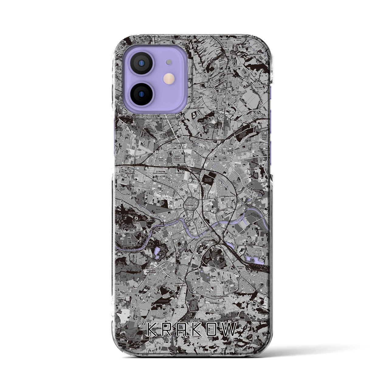 【クラクフ(ポーランド)】地図柄iPhoneケース(クリアタイプ)