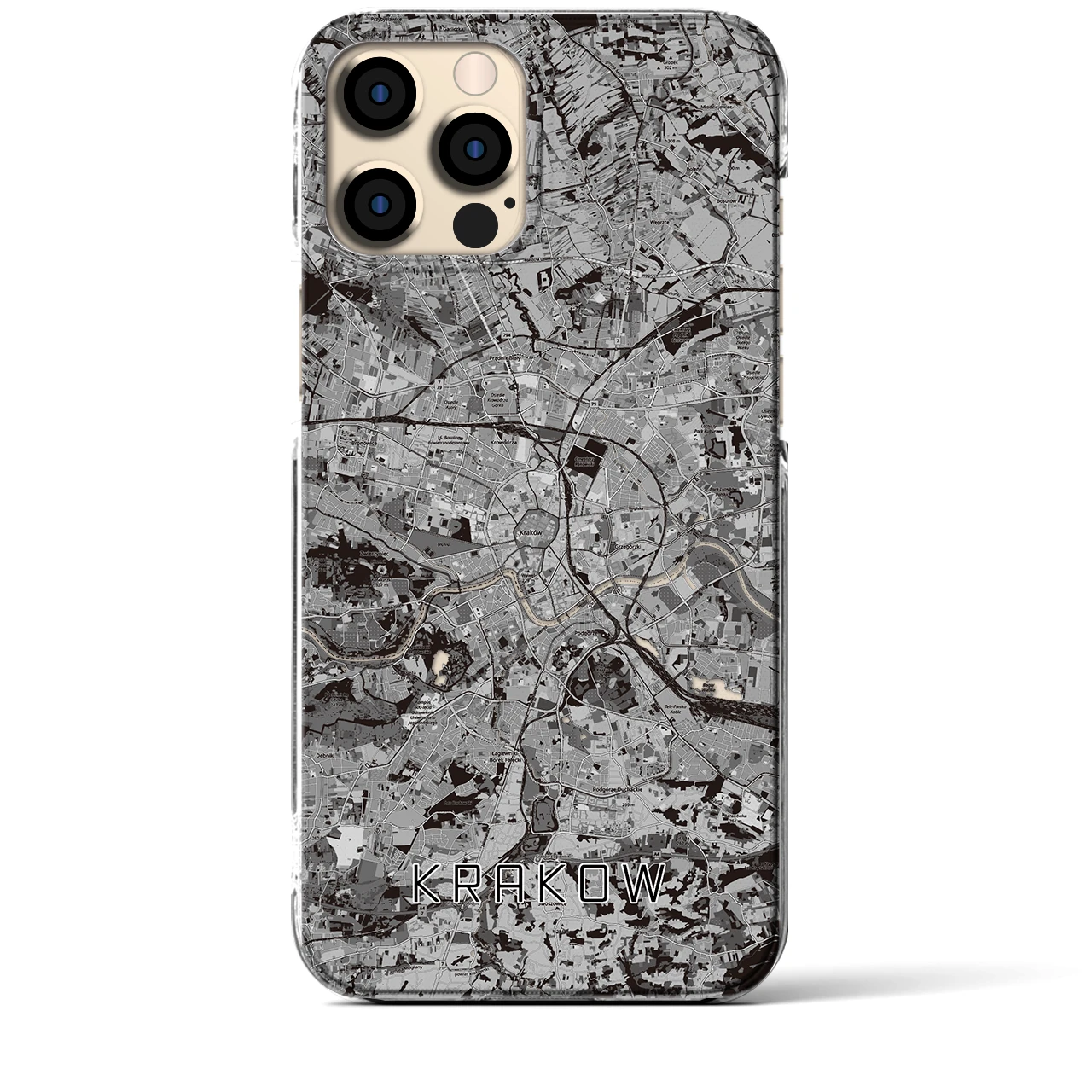 【クラクフ(ポーランド)】地図柄iPhoneケース(クリアタイプ)
