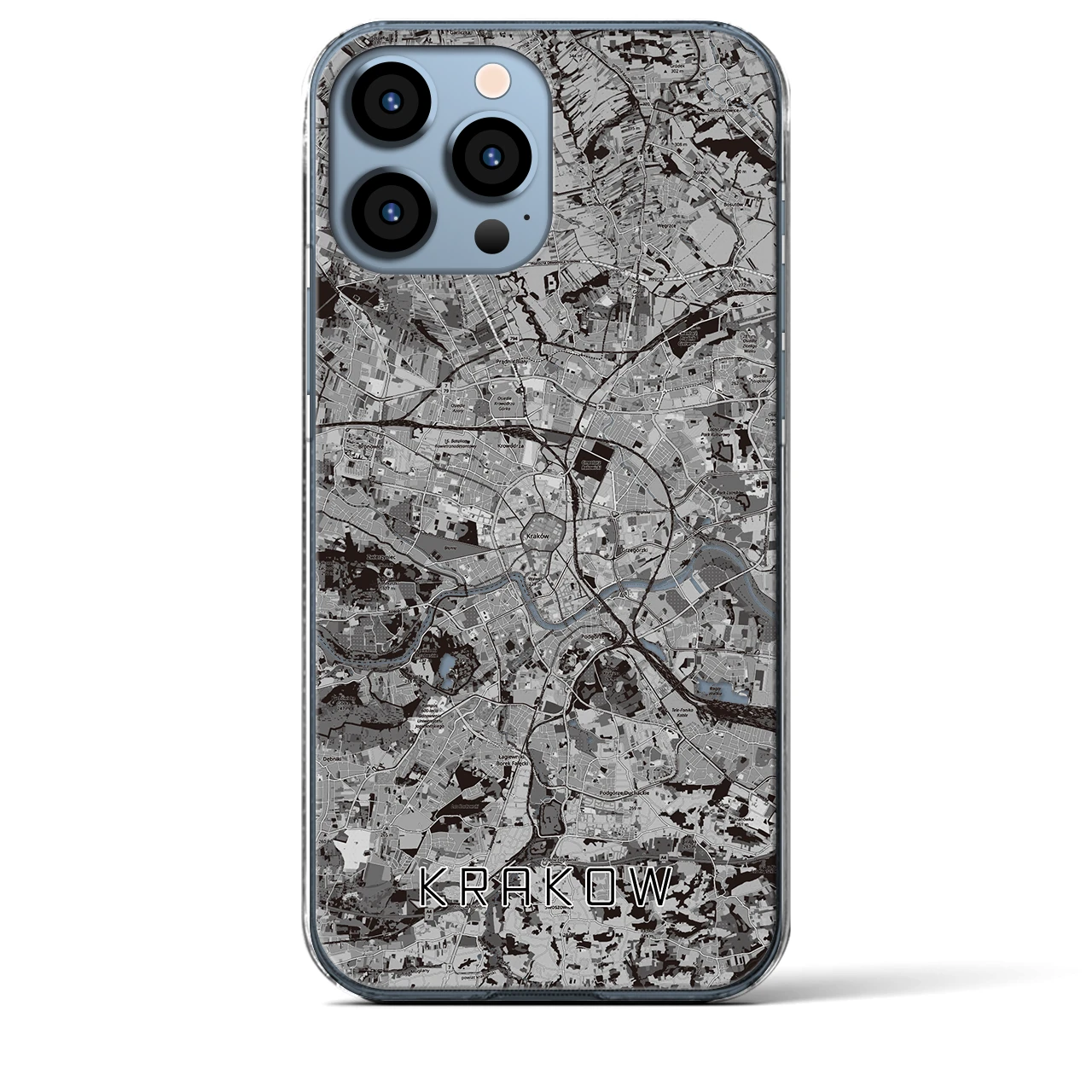 【クラクフ(ポーランド)】地図柄iPhoneケース(クリアタイプ)