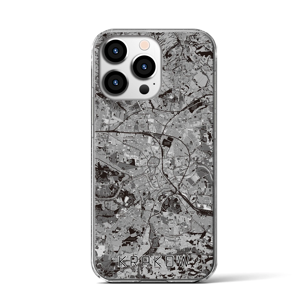 【クラクフ(ポーランド)】地図柄iPhoneケース(クリアタイプ)