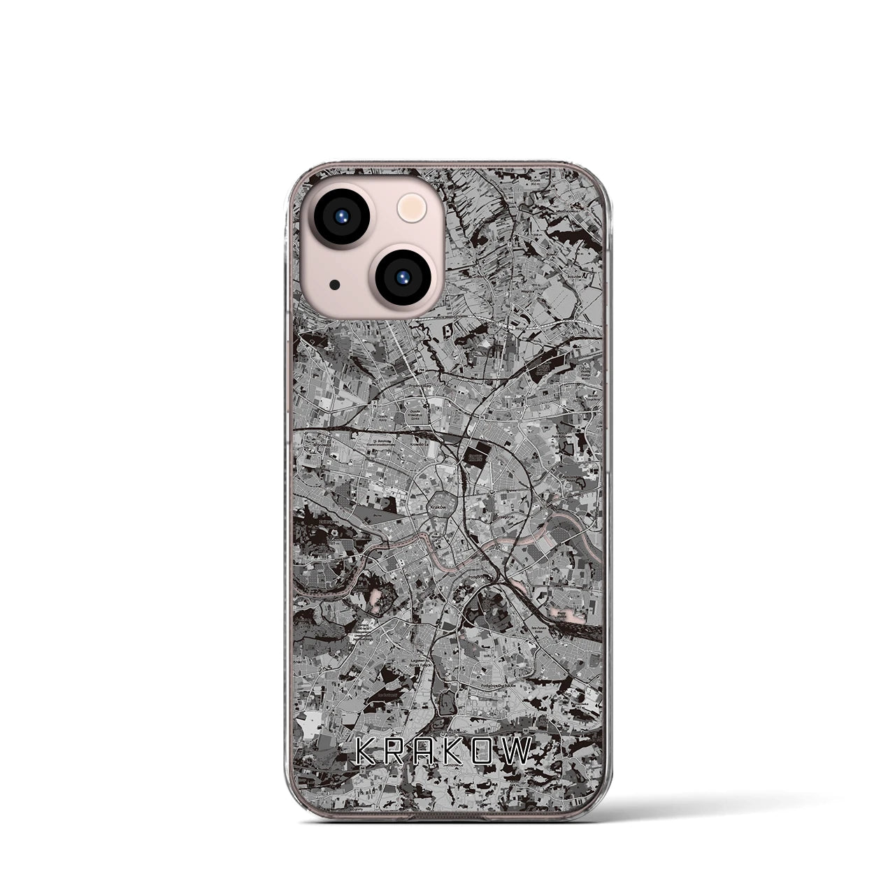 【クラクフ(ポーランド)】地図柄iPhoneケース(クリアタイプ)