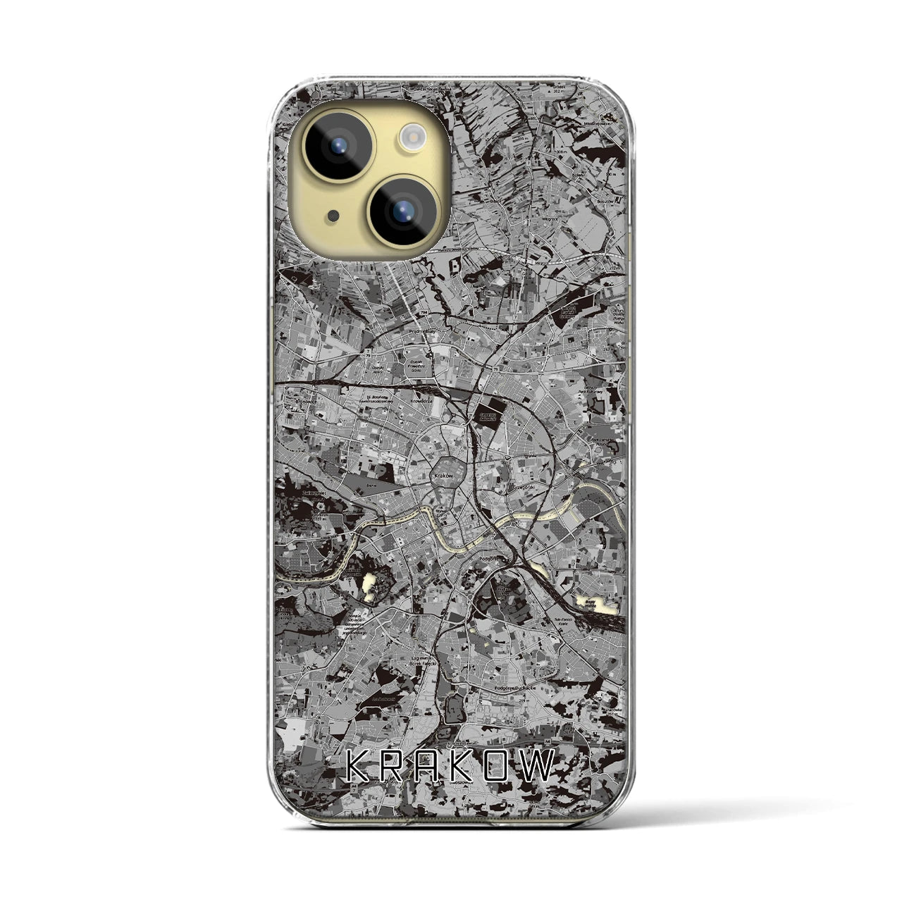【クラクフ(ポーランド)】地図柄iPhoneケース(クリアタイプ)
