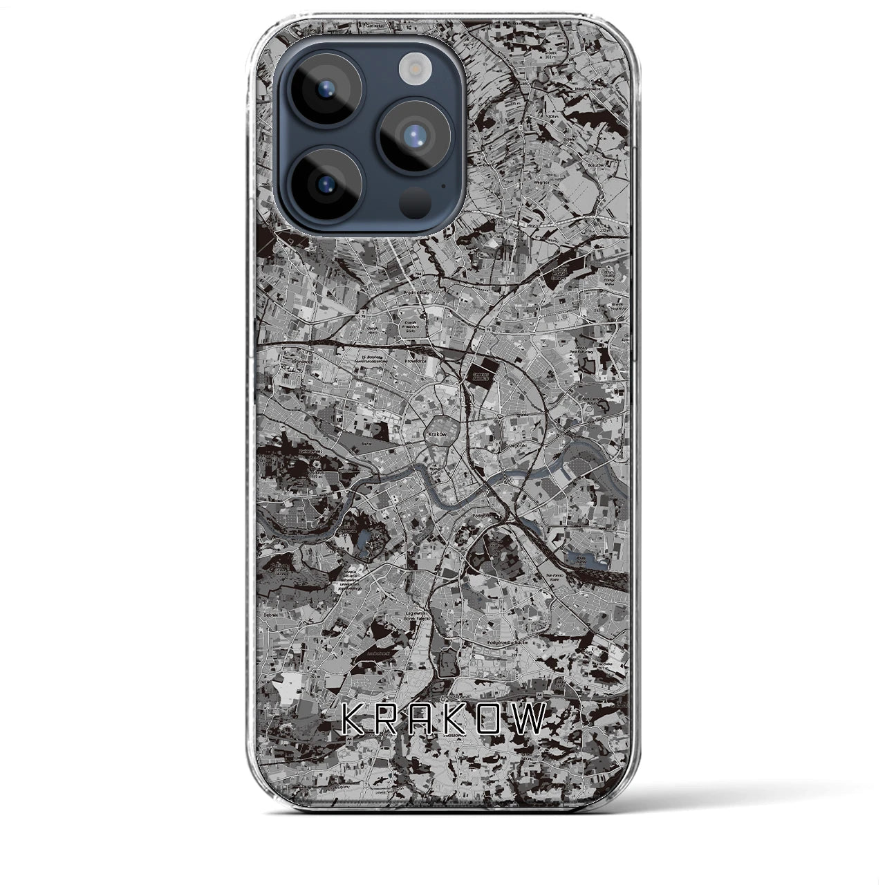 【クラクフ(ポーランド)】地図柄iPhoneケース(クリアタイプ)