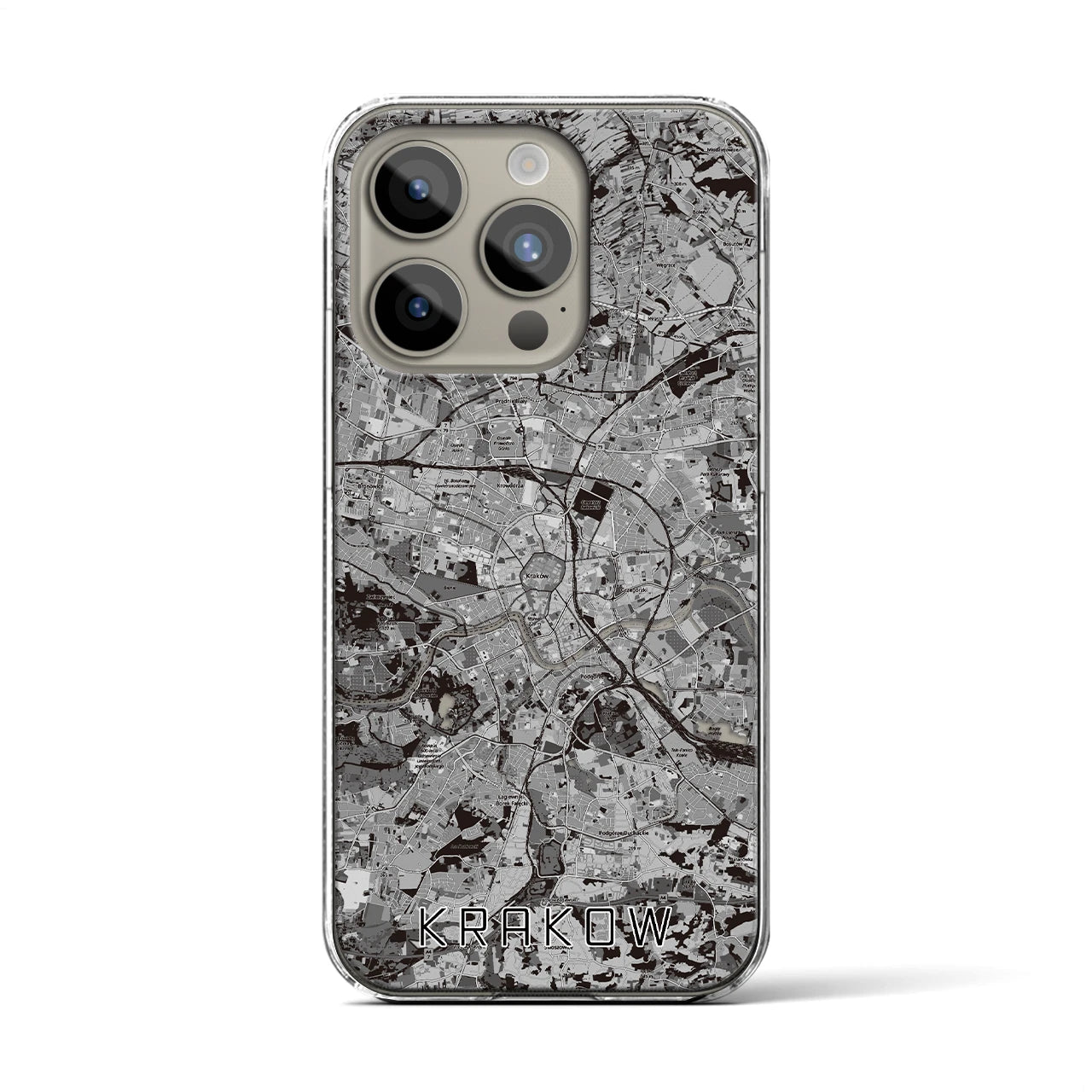 【クラクフ(ポーランド)】地図柄iPhoneケース(クリアタイプ)