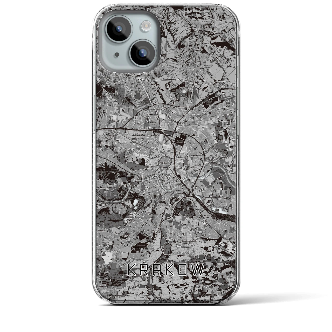 【クラクフ(ポーランド)】地図柄iPhoneケース(クリアタイプ)
