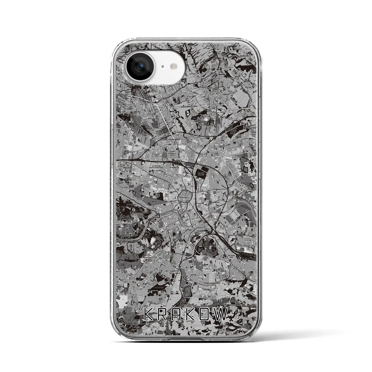 【クラクフ(ポーランド)】地図柄iPhoneケース(クリアタイプ)