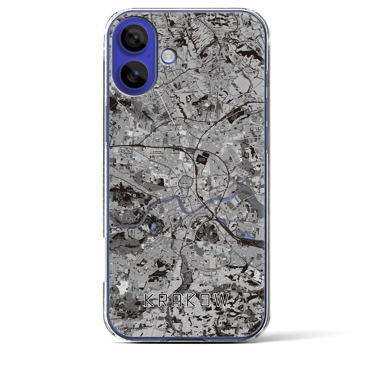 【クラクフ(ポーランド)】地図柄iPhoneケース(クリアタイプ)