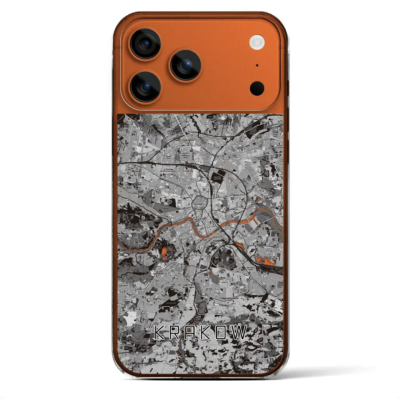 【クラクフ(ポーランド)】地図柄iPhoneケース(クリアタイプ)